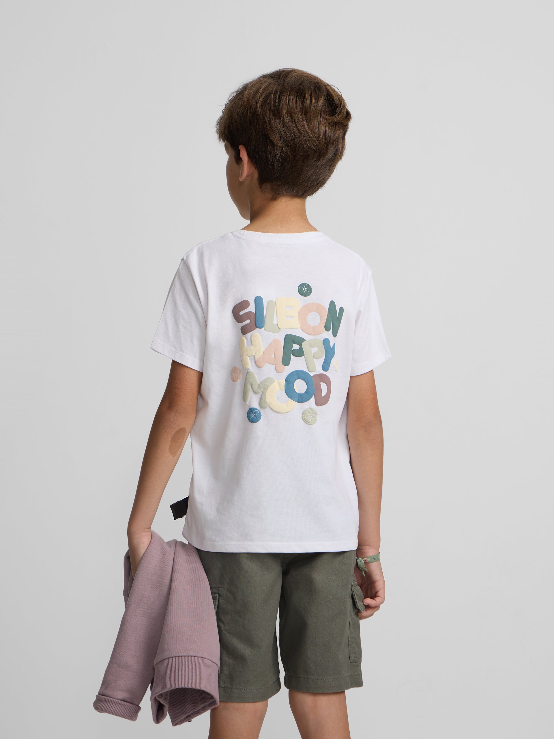 Kids Happy White T-shirt
