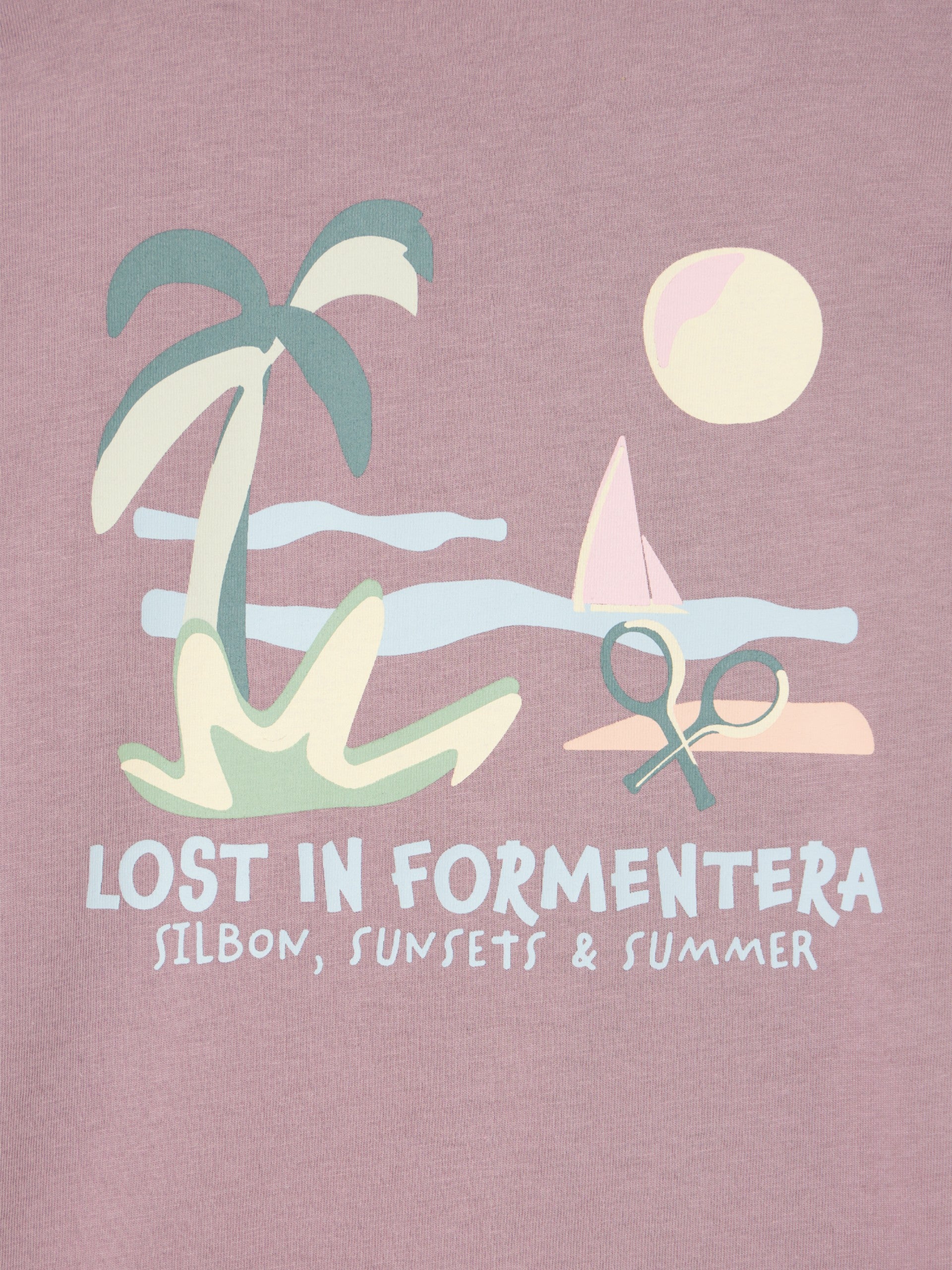 Camiseta kids Silbon Formentera burdeos