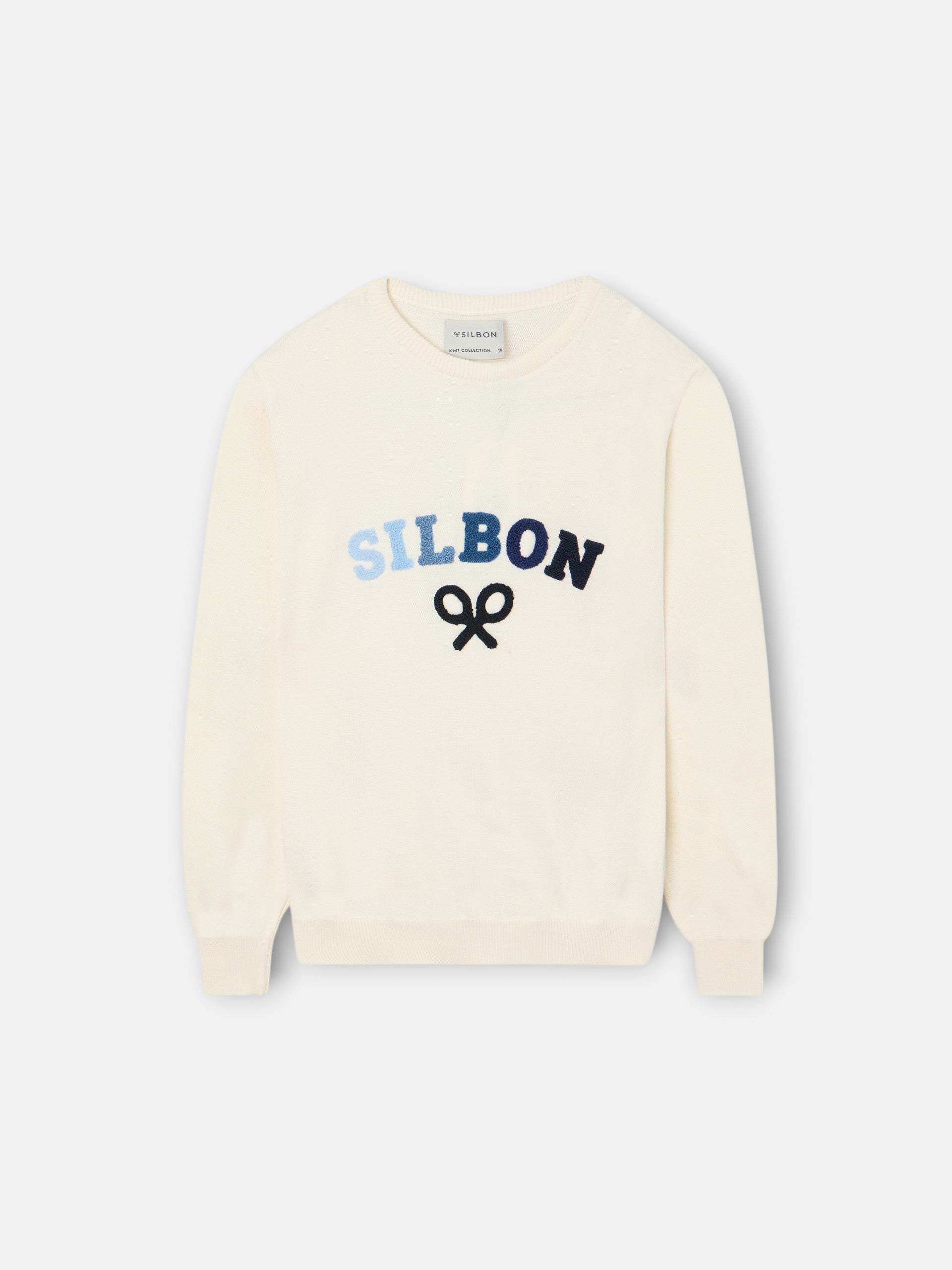 Jersey kids letras colores crema