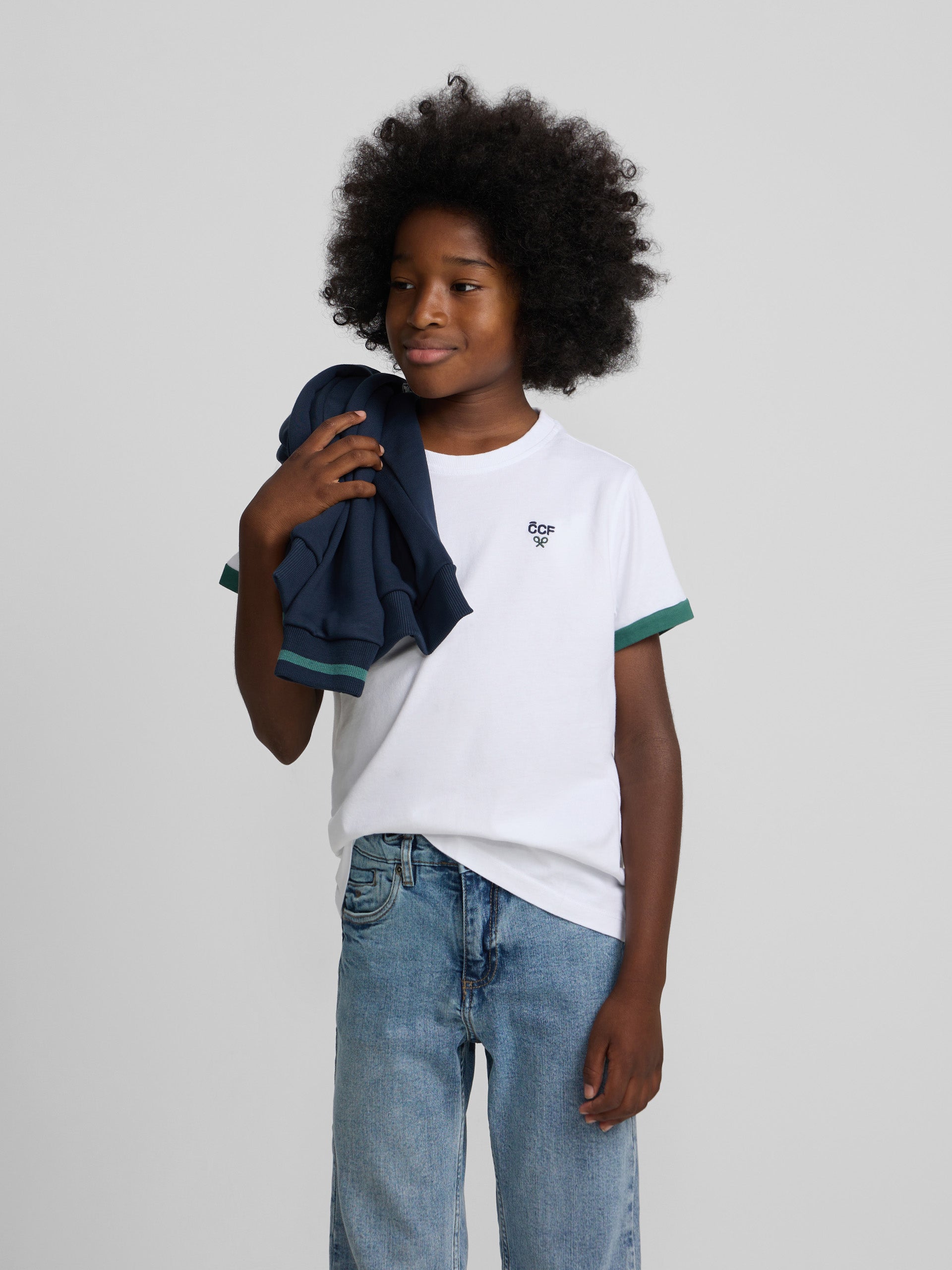 Camiseta kids silbon CCF blanca