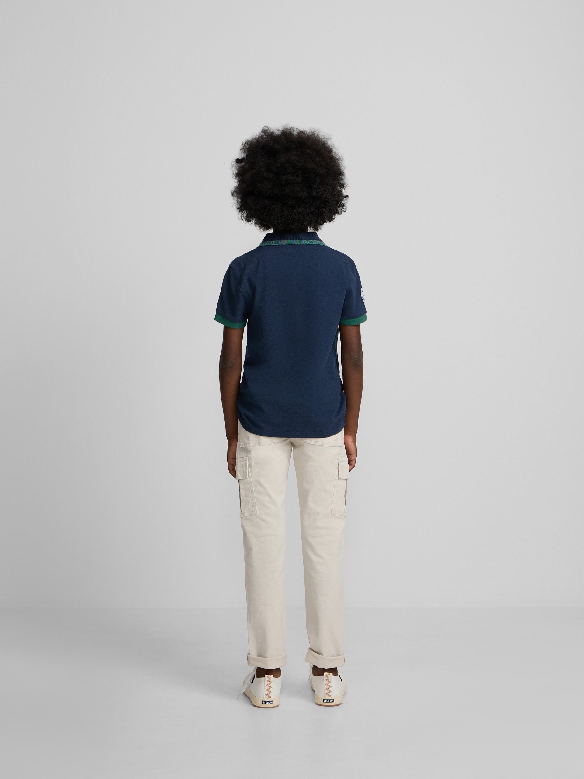 Silbon CCF navy blue kids polo