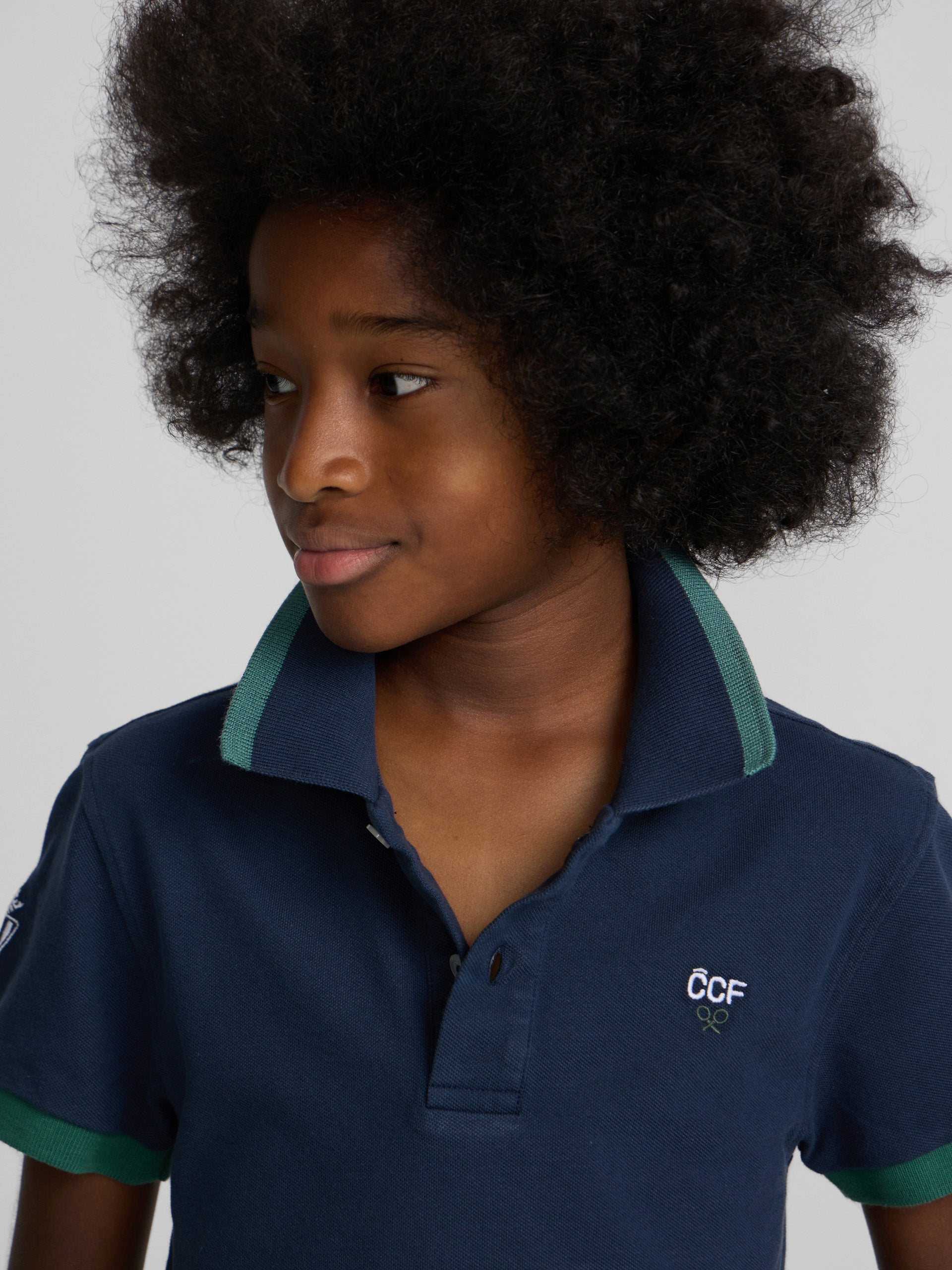 Silbon CCF navy blue kids polo