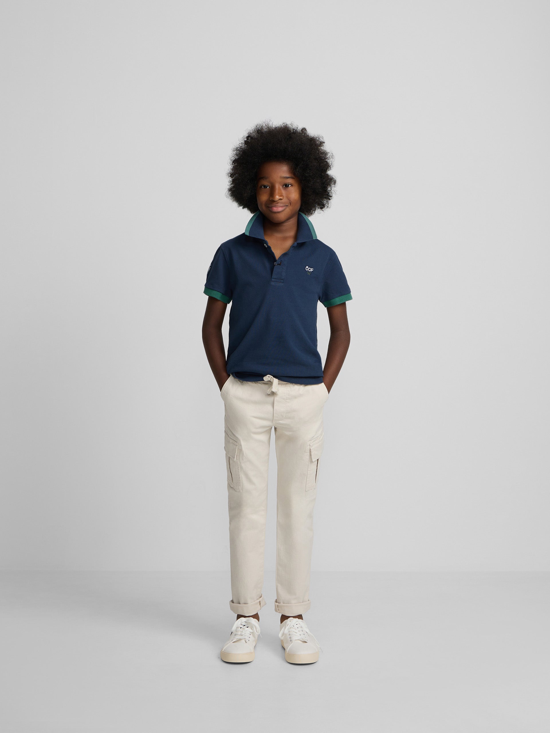 Silbon CCF navy blue kids polo