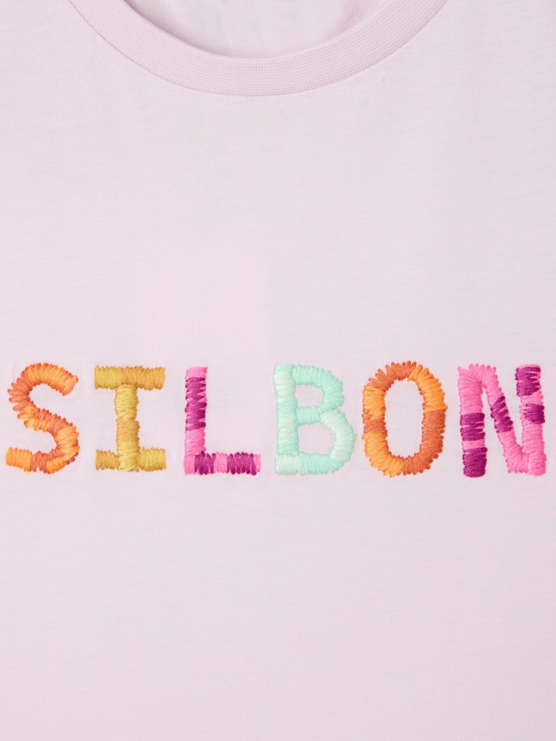 Camiseta girl bordados silbon lila