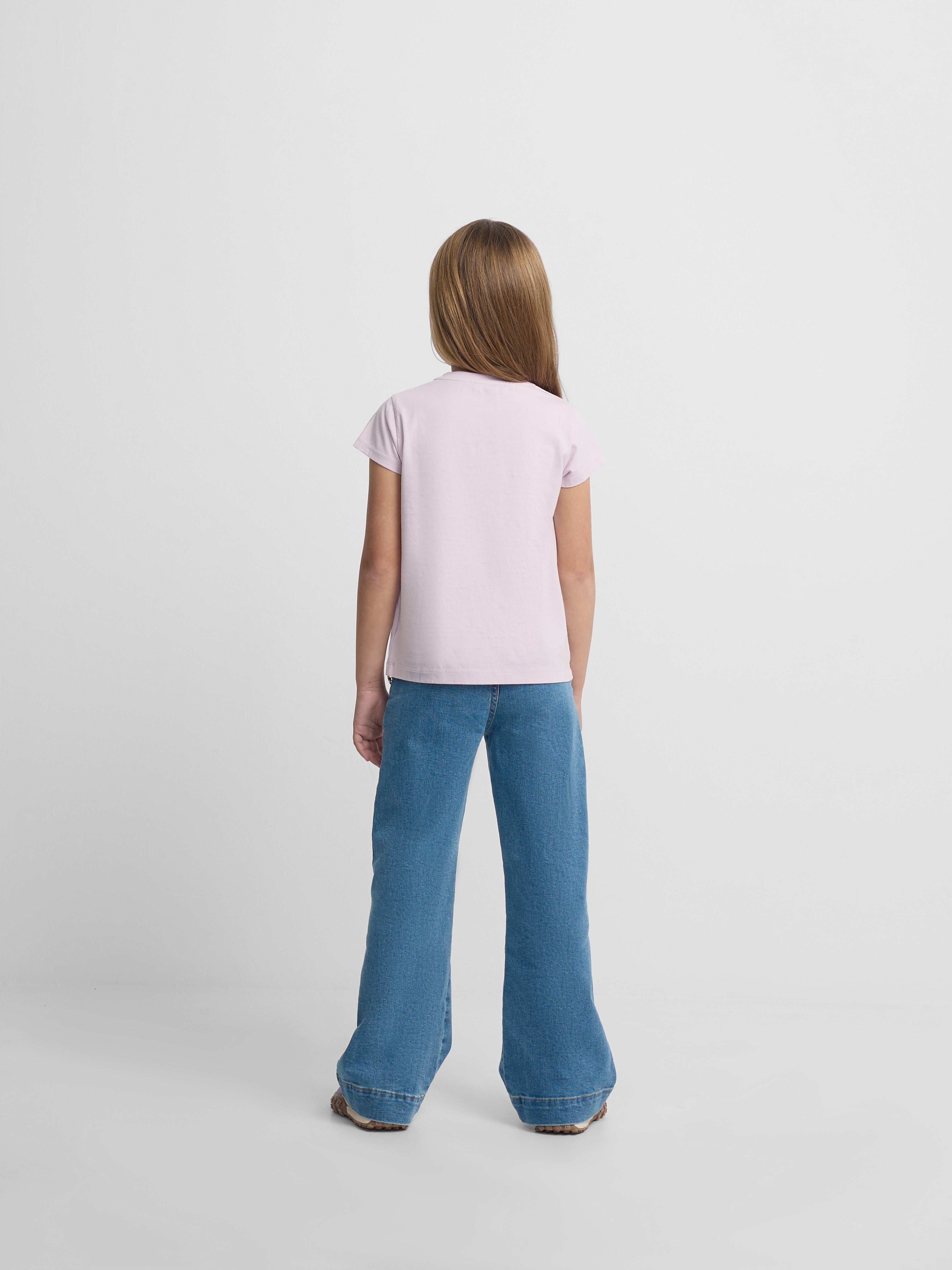 Camiseta girl bordados silbon lila