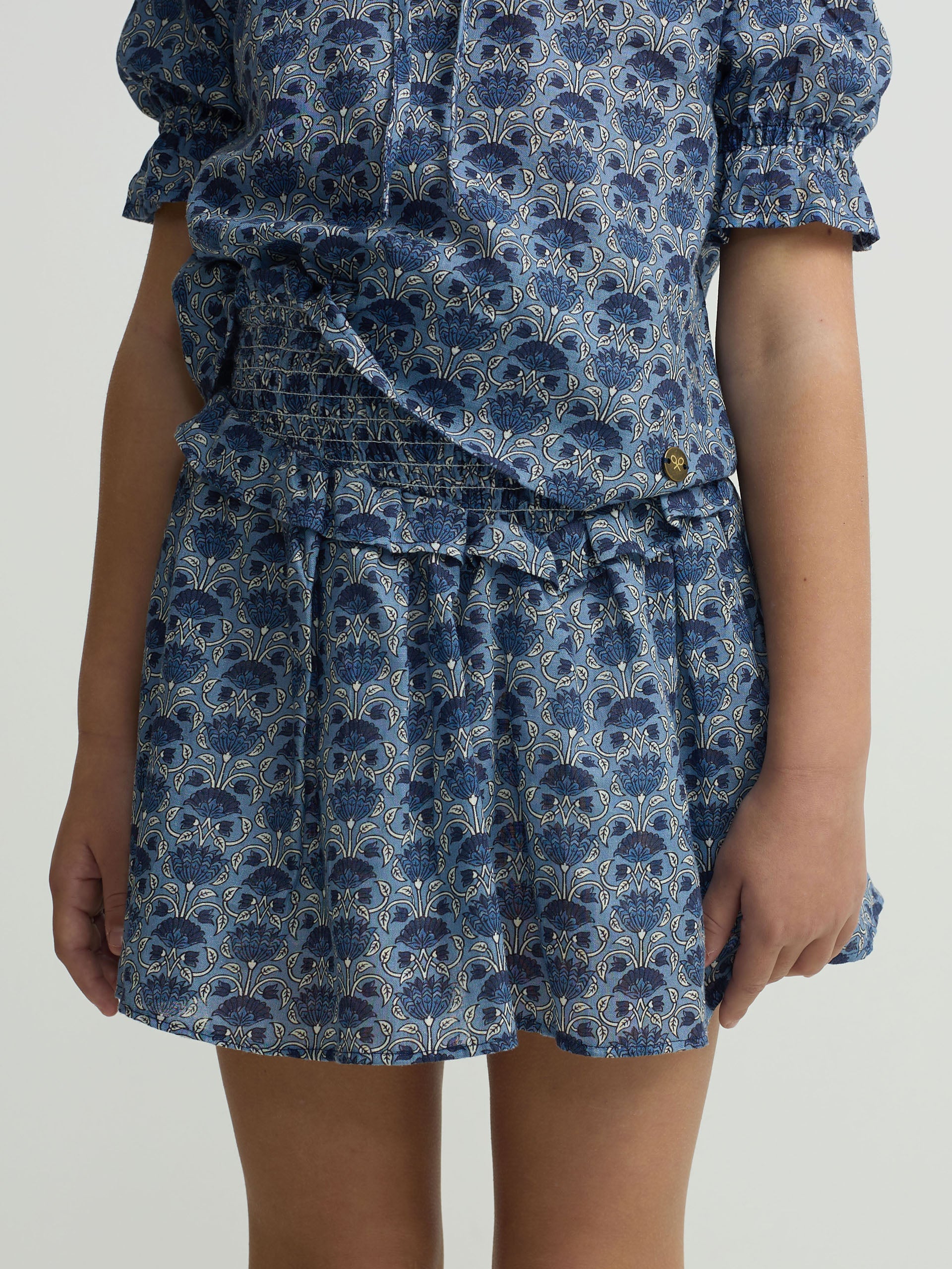 Falda girl estampado azul