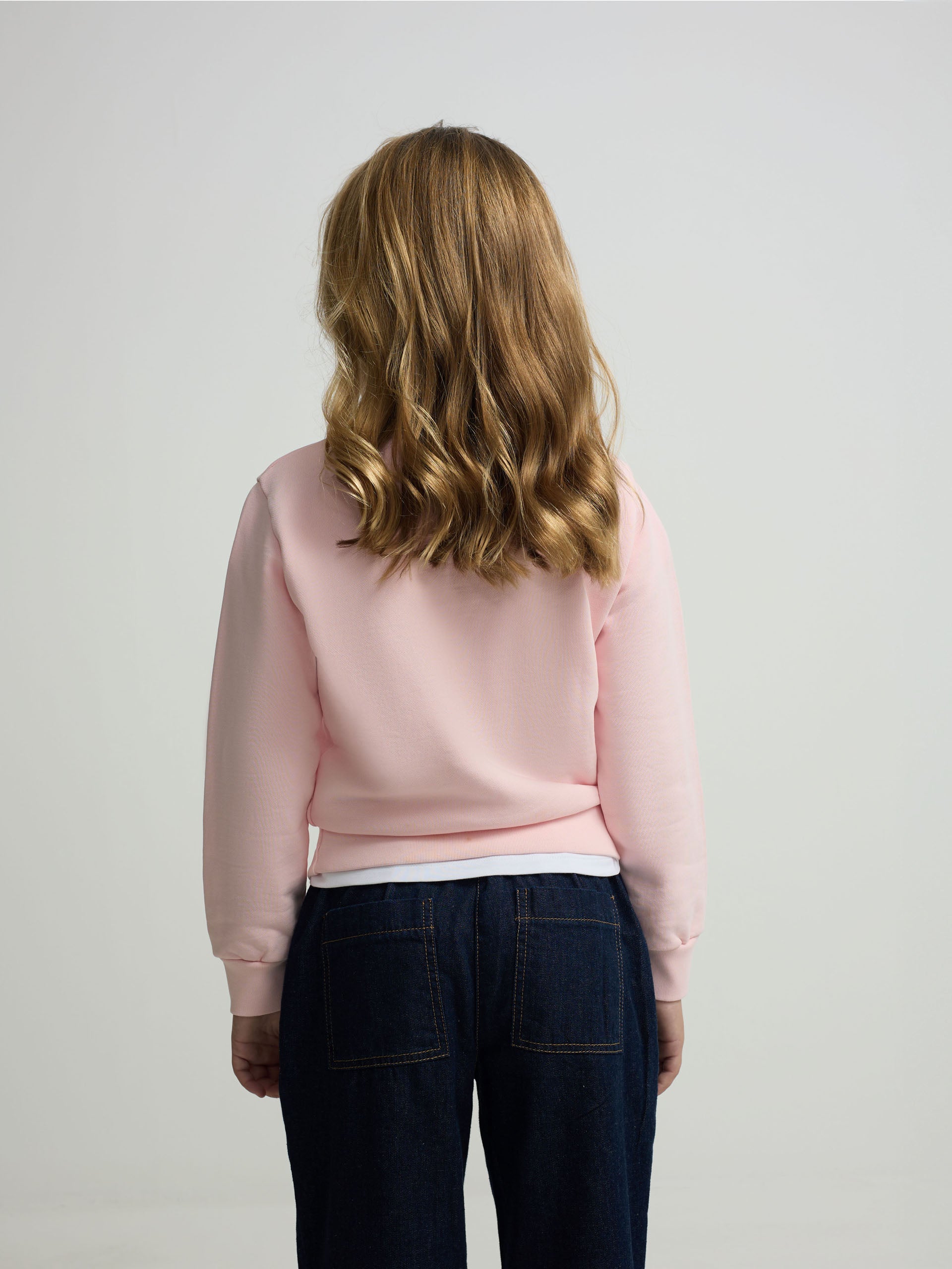 Pantalon fille denim bleu