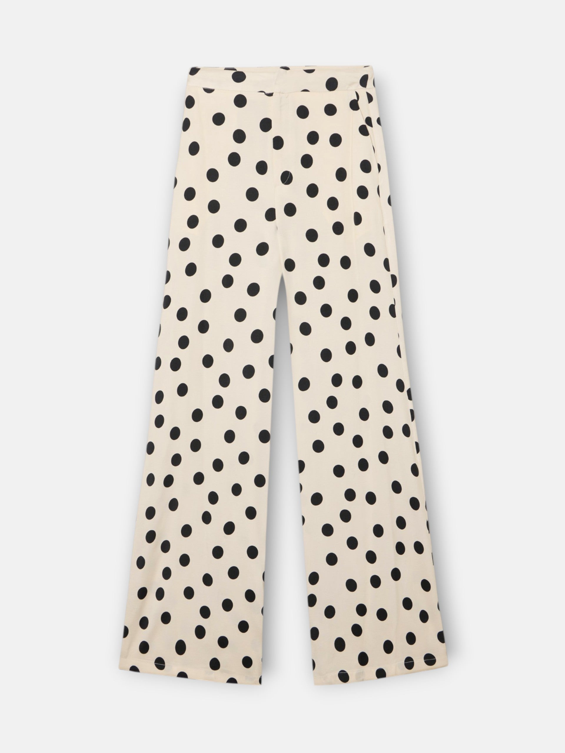 Pantalon vestir palazzo lunares negro