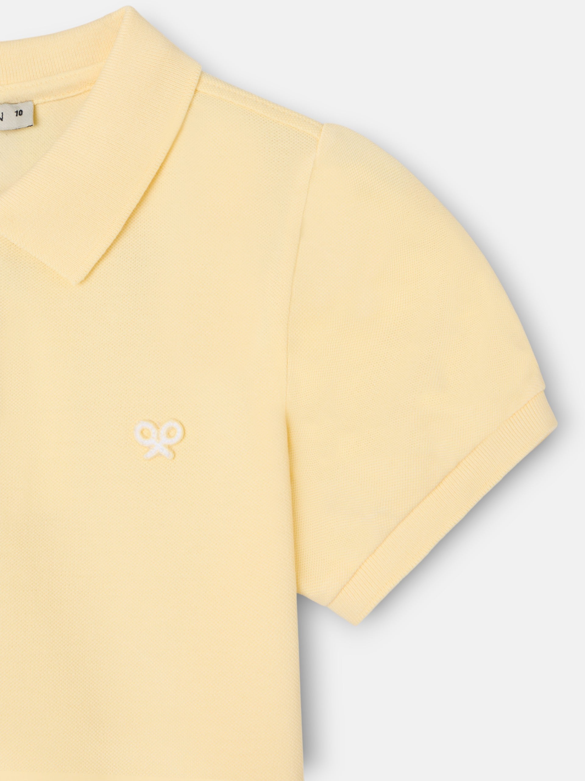 Puff sleeve yellow girl polo