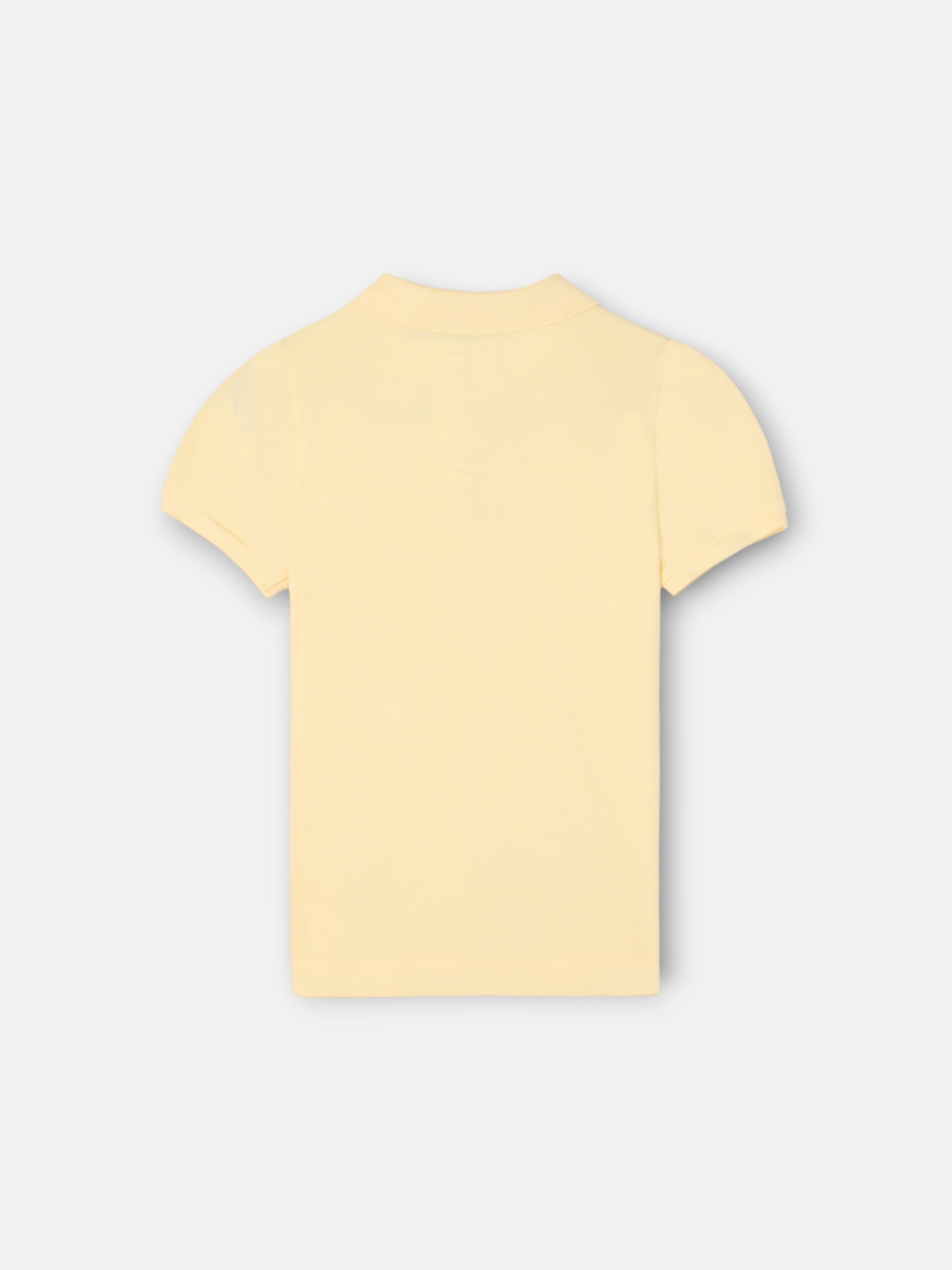 Puff sleeve yellow girl polo