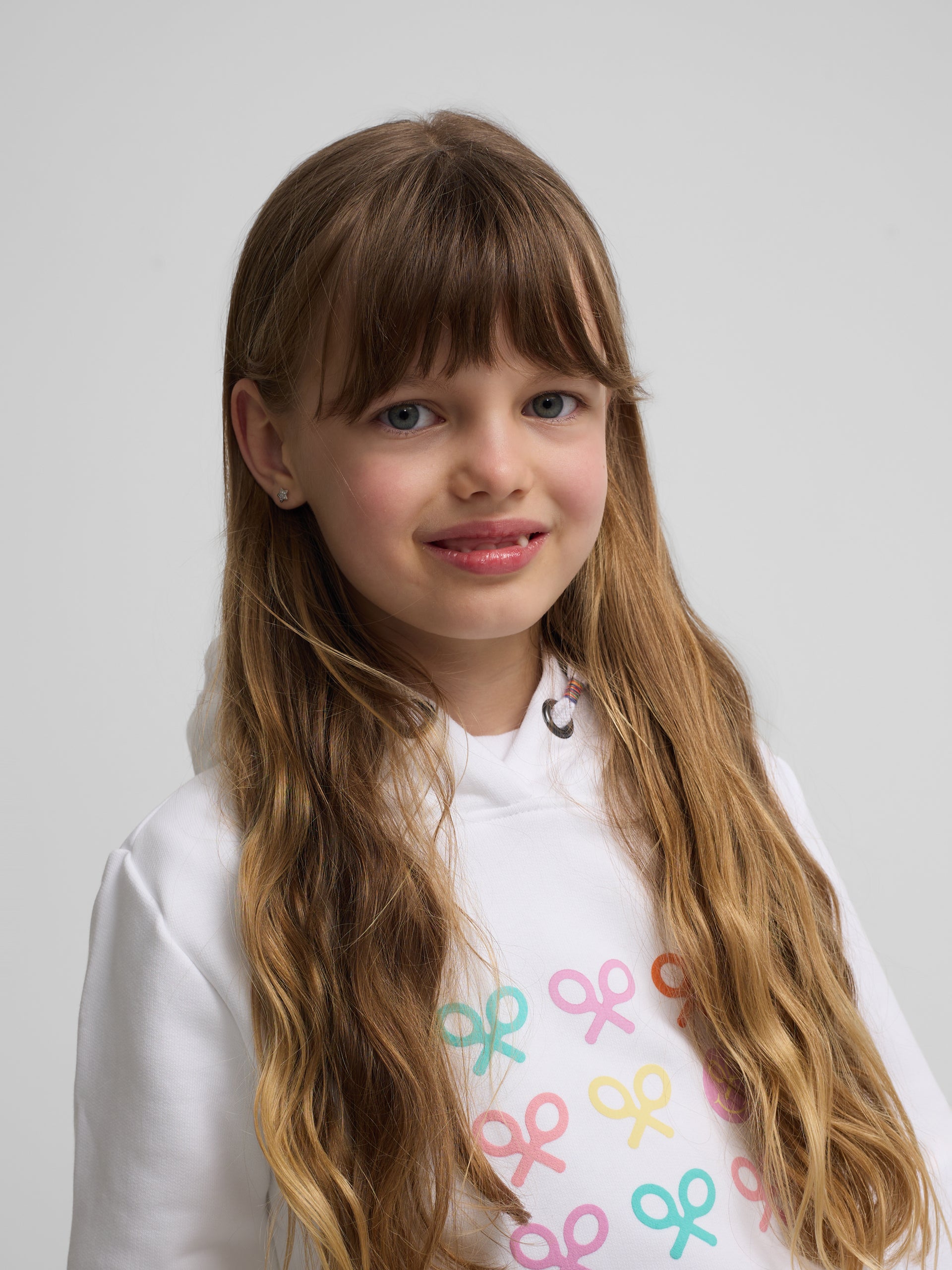 Sudadera girl raquetas smile blanca