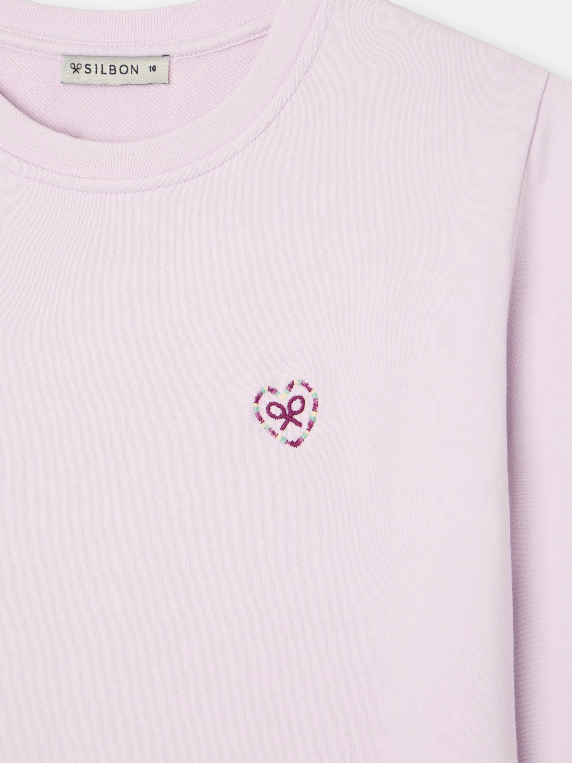 Sweatshirt girl silbon love lilás