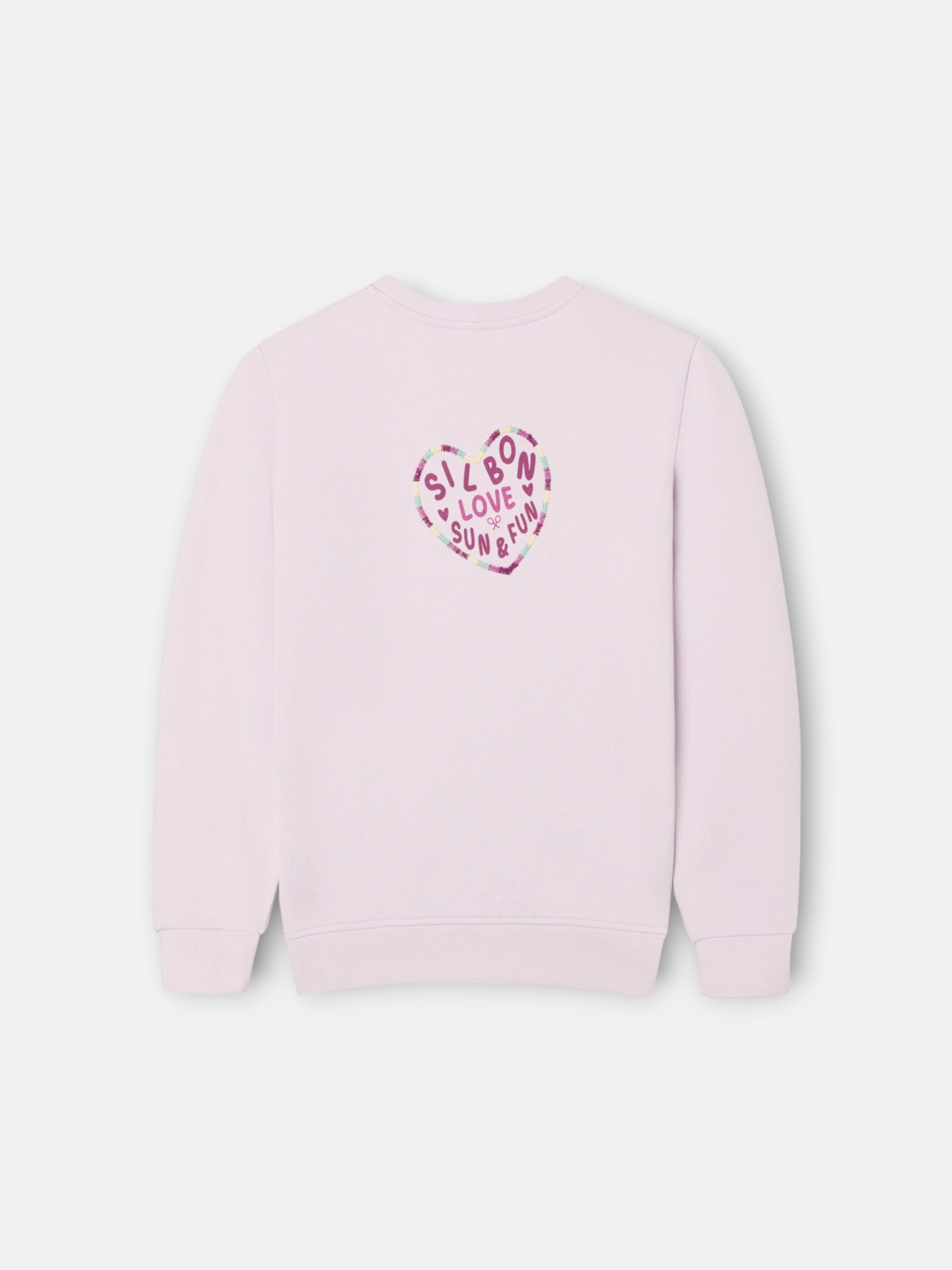 Sweatshirt girl silbon love lilás