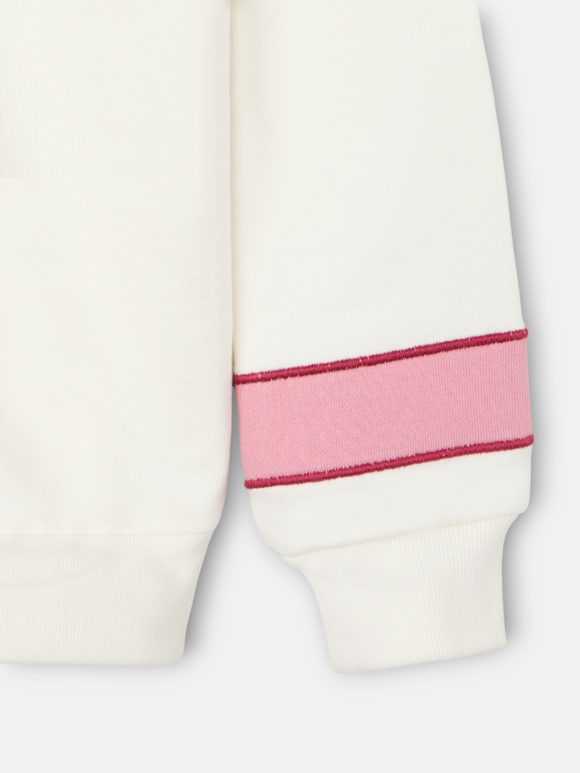 Sweatshirt retro menina rosa e cru