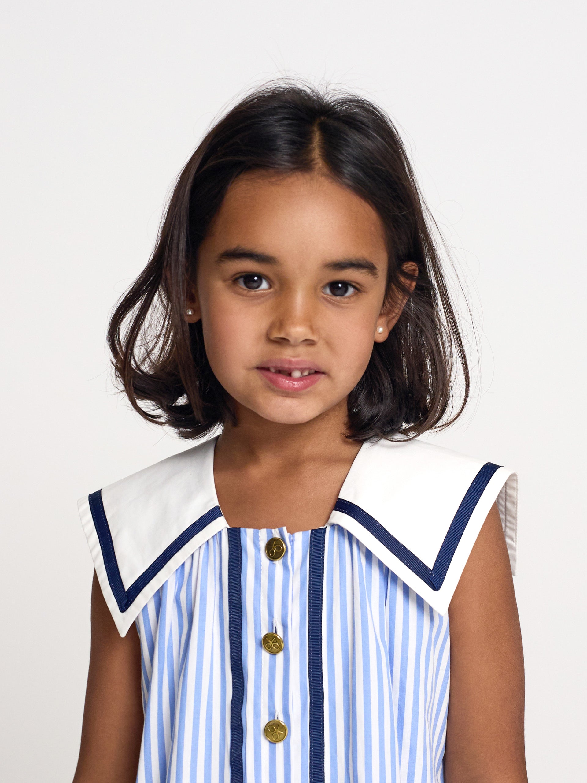 Vestido girl marinero rayas azules