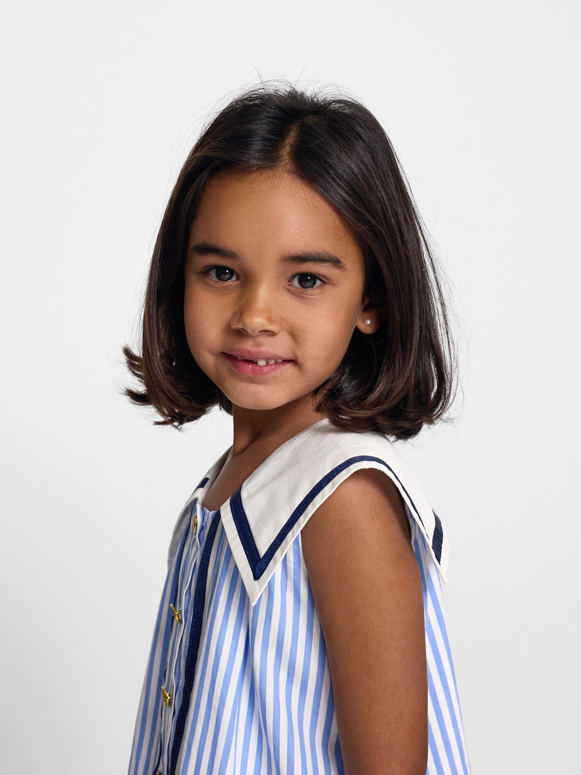 Vestido girl marinero rayas azules