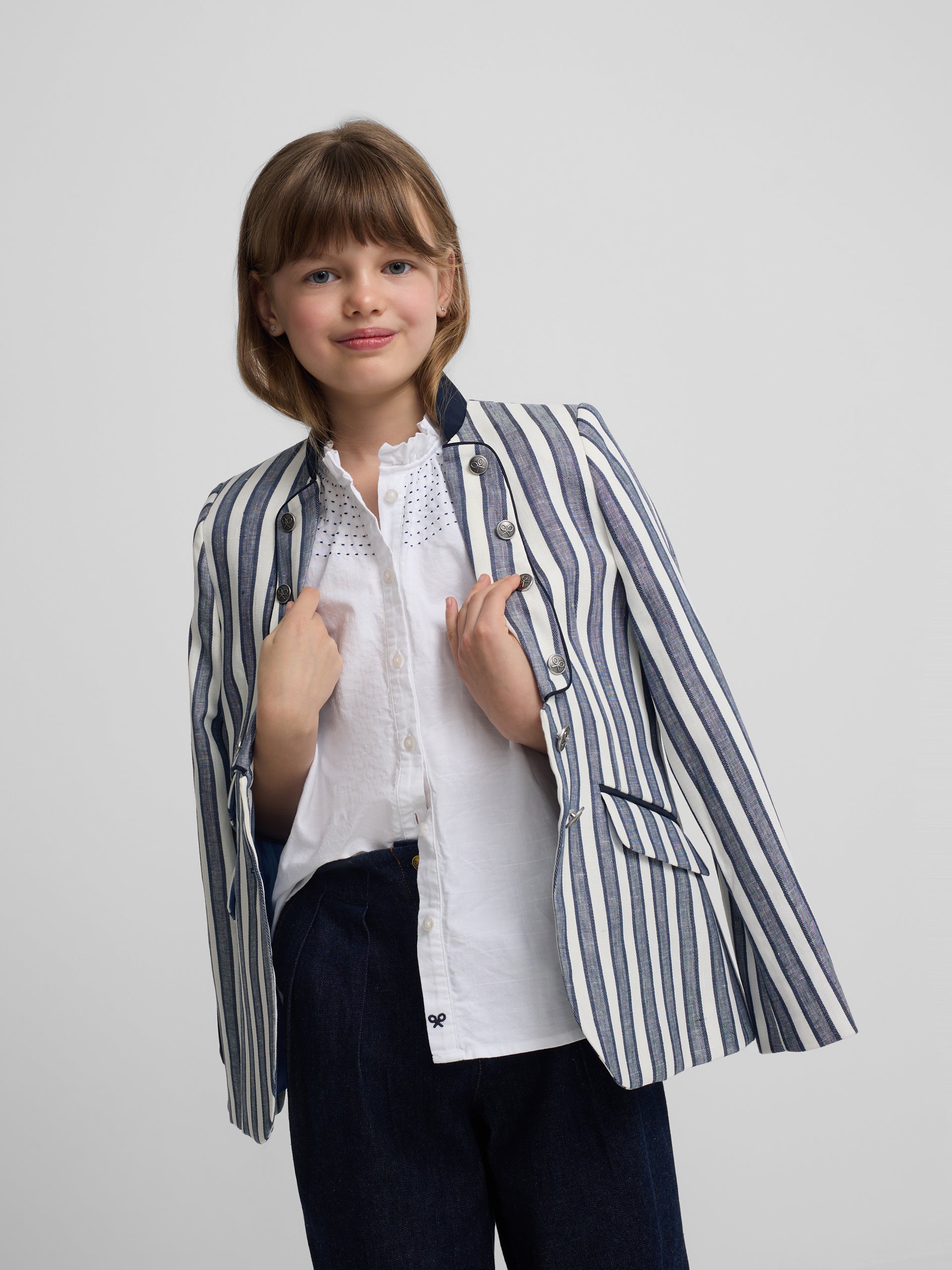 Americana girl marinera rayas azules