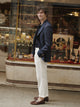 Pantalon unique pinzas beige