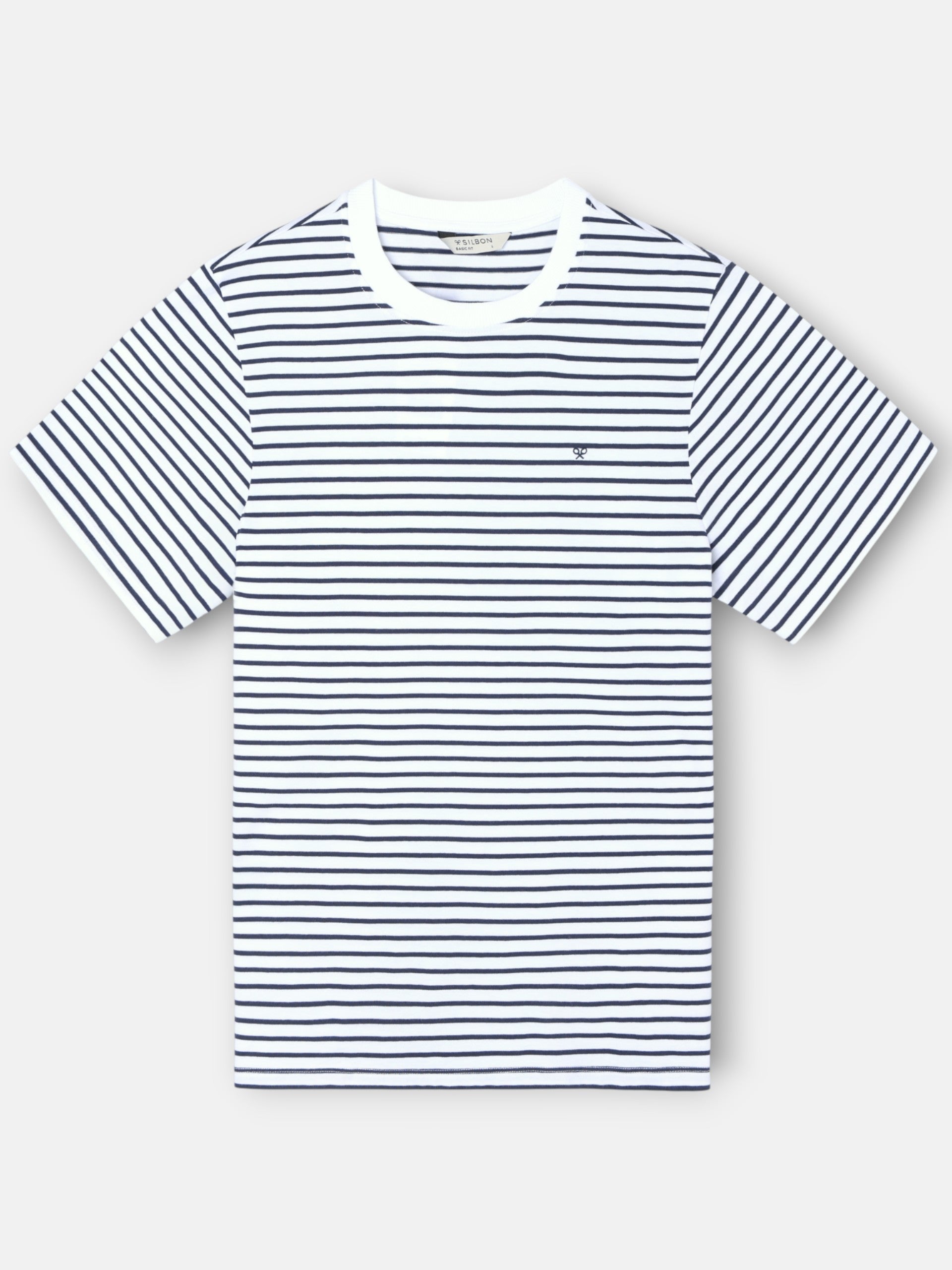 T-shirt à fines rayures cruise blanche