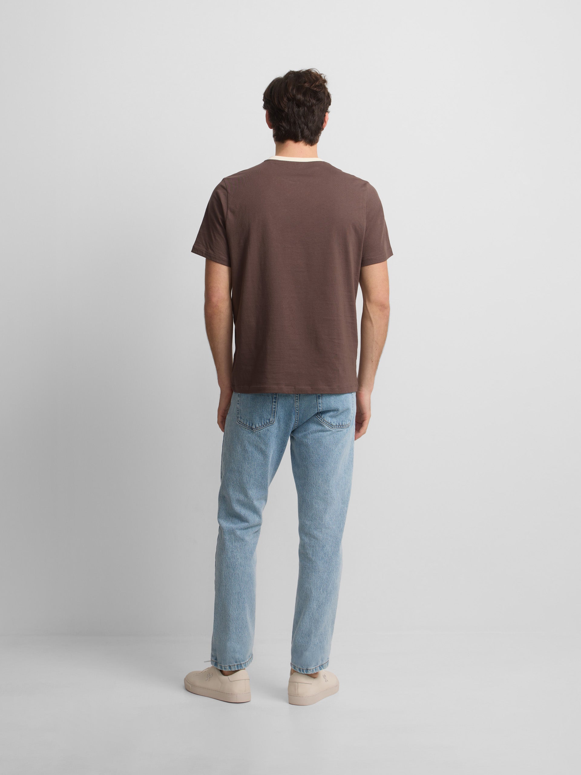 Camiseta raya horizontal cruise marron
