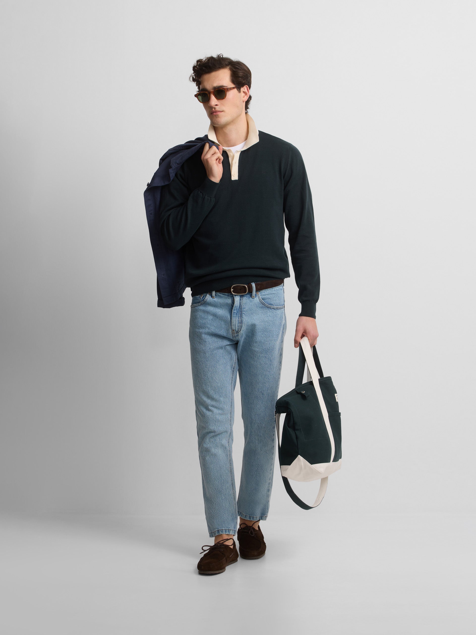 Pull col polo cruise vert