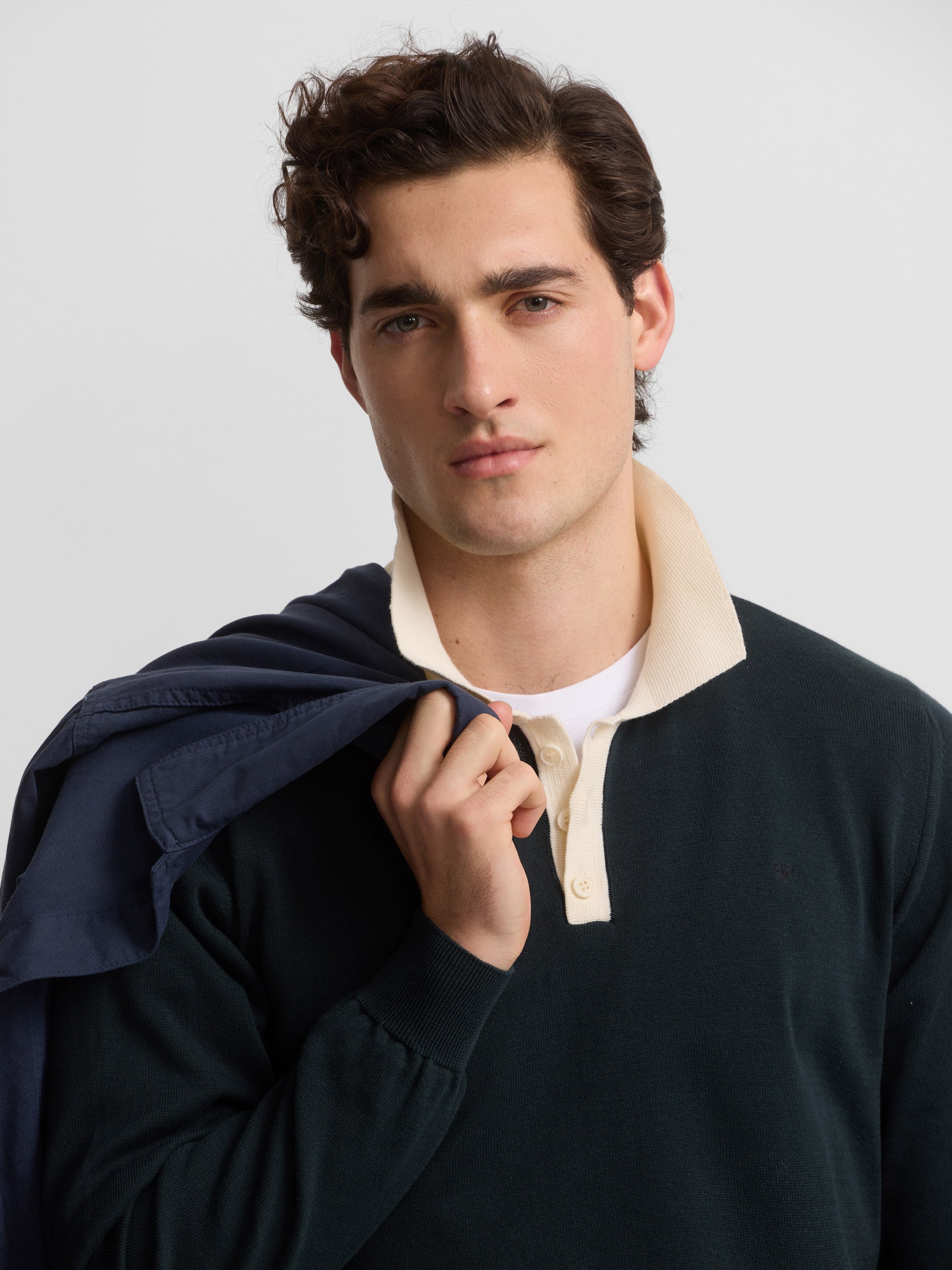 Pull col polo cruise vert