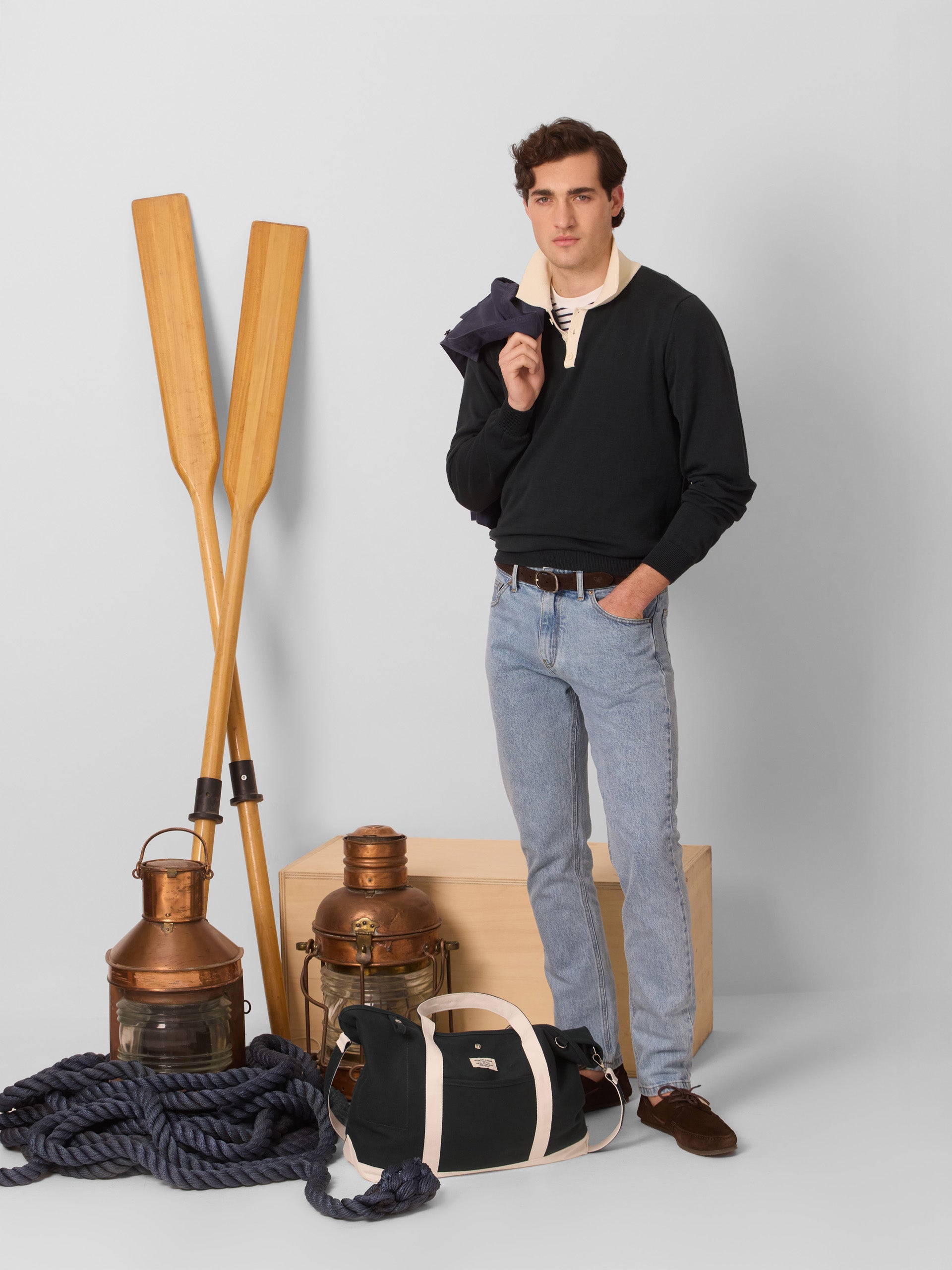 Pull col polo cruise vert
