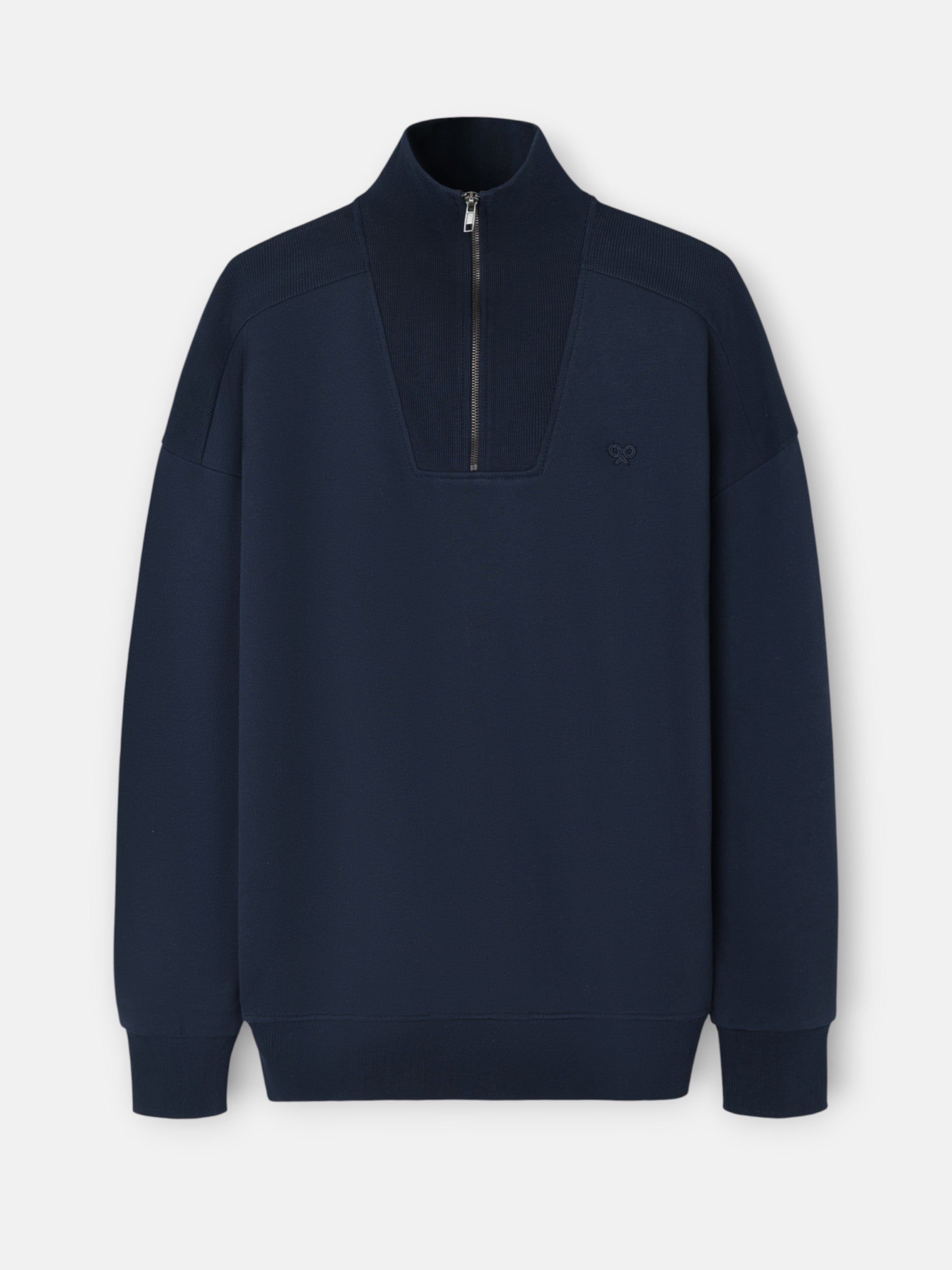 Sweat-shirt à demi-fermeture éclair cruise bleu marine