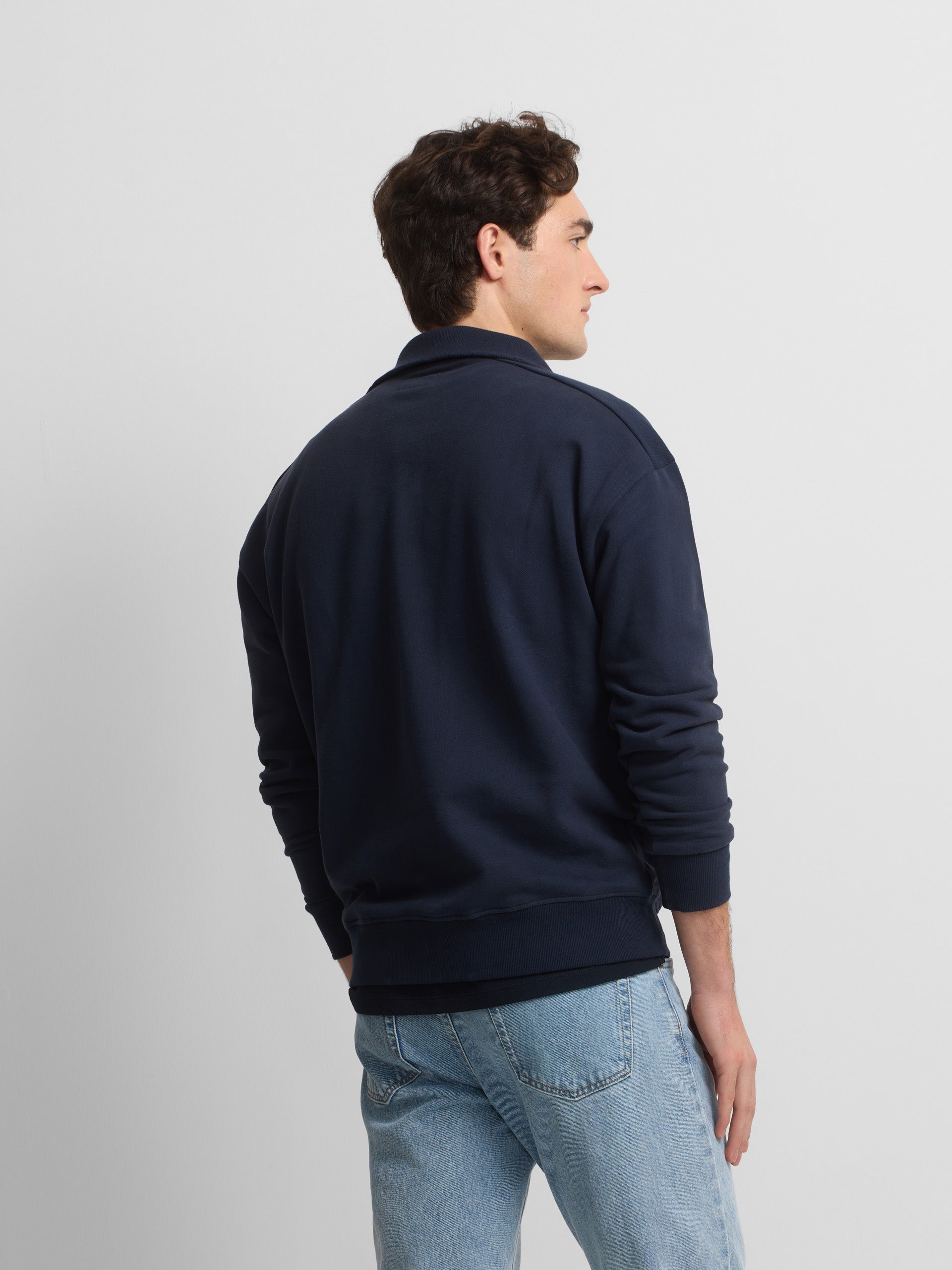 Sweat-shirt à demi-fermeture éclair cruise bleu marine
