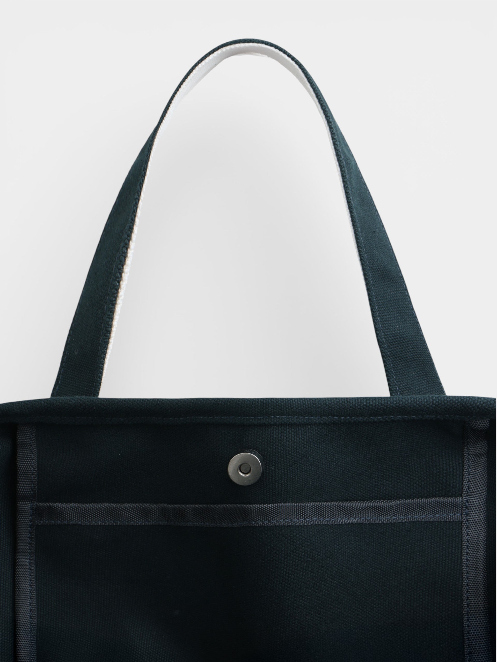 Classic bicolor navy blue tote bag
