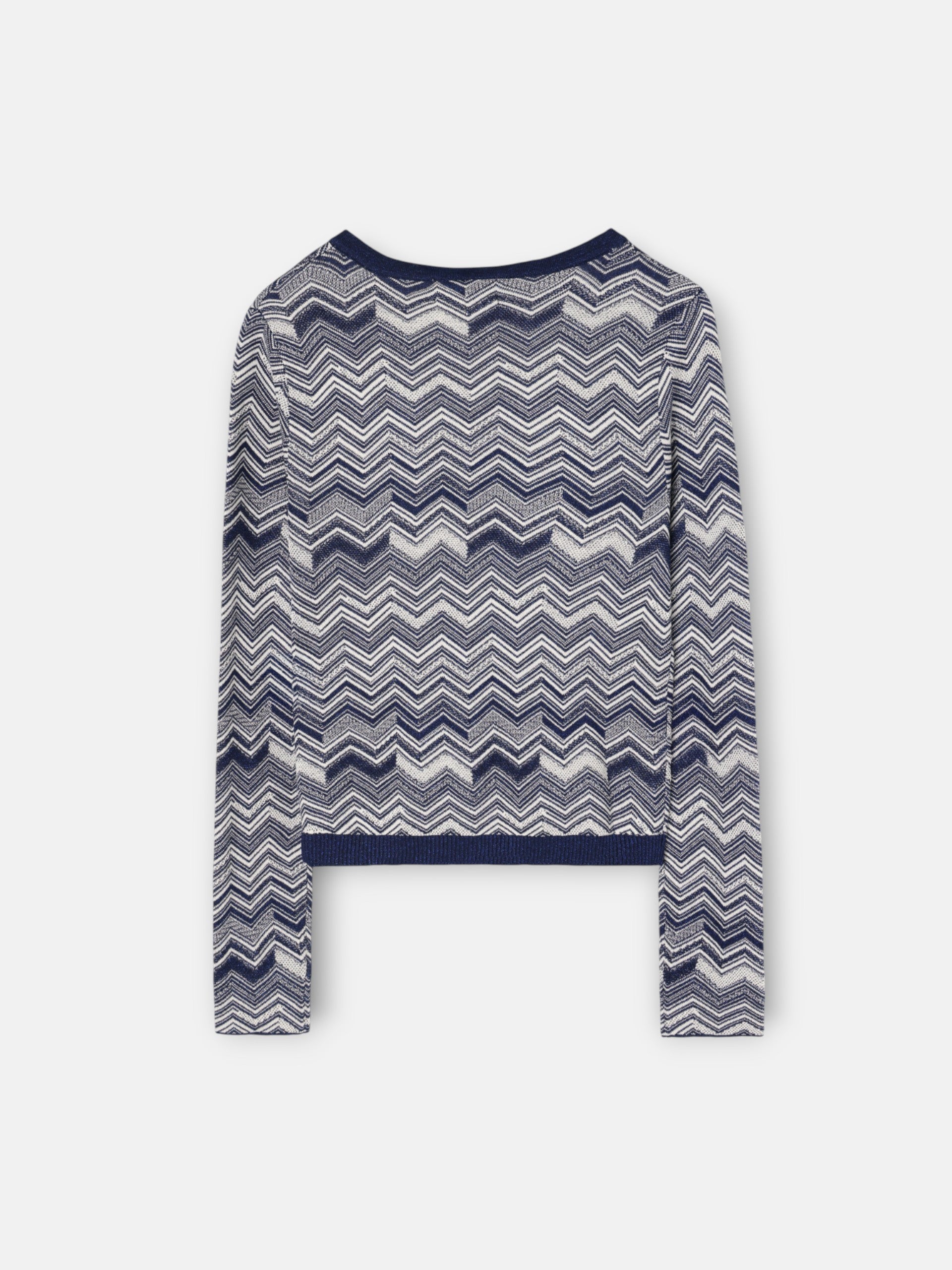 Long blue herringbone cardigan