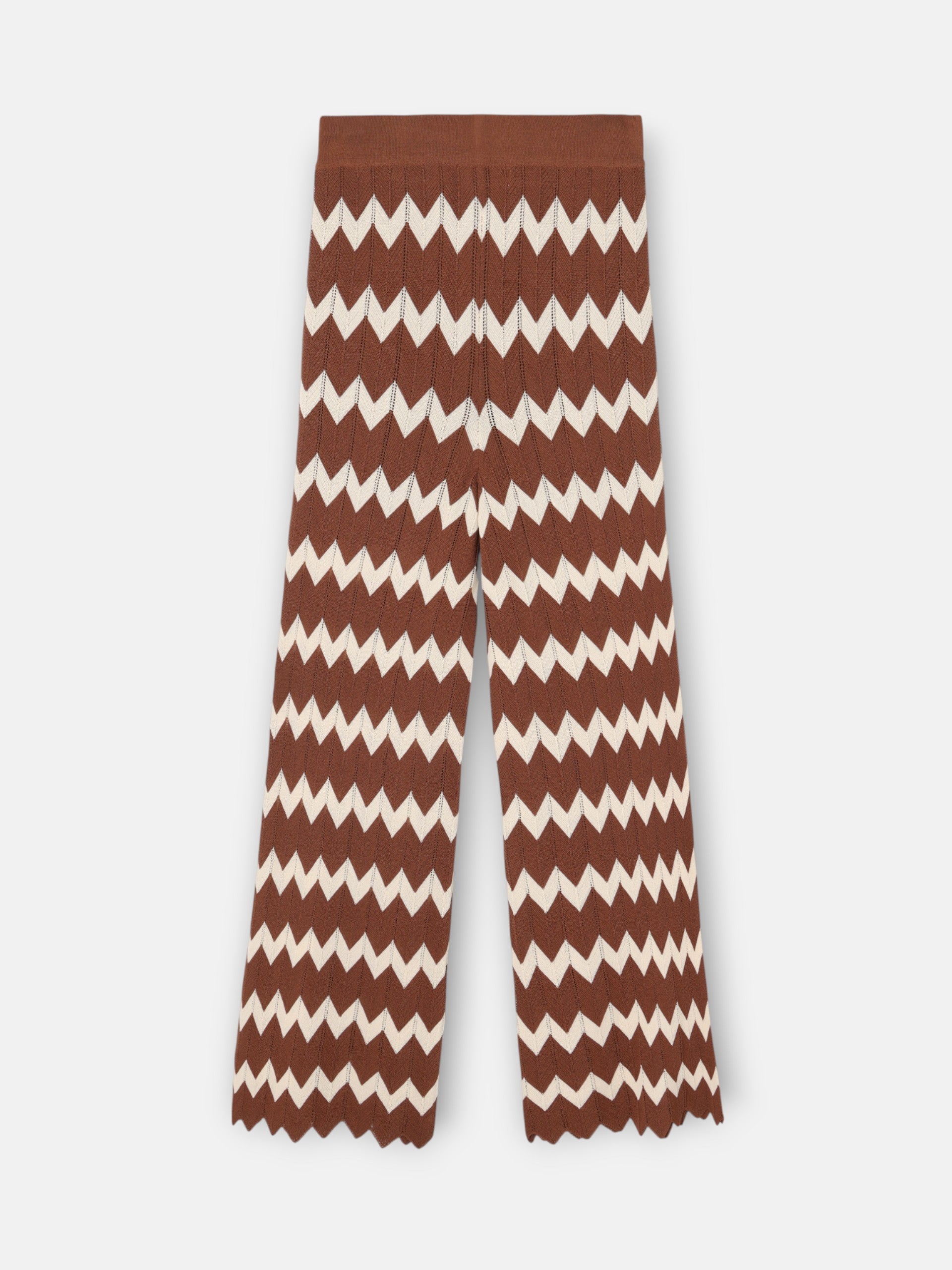 Pantalon punto espiga marrones