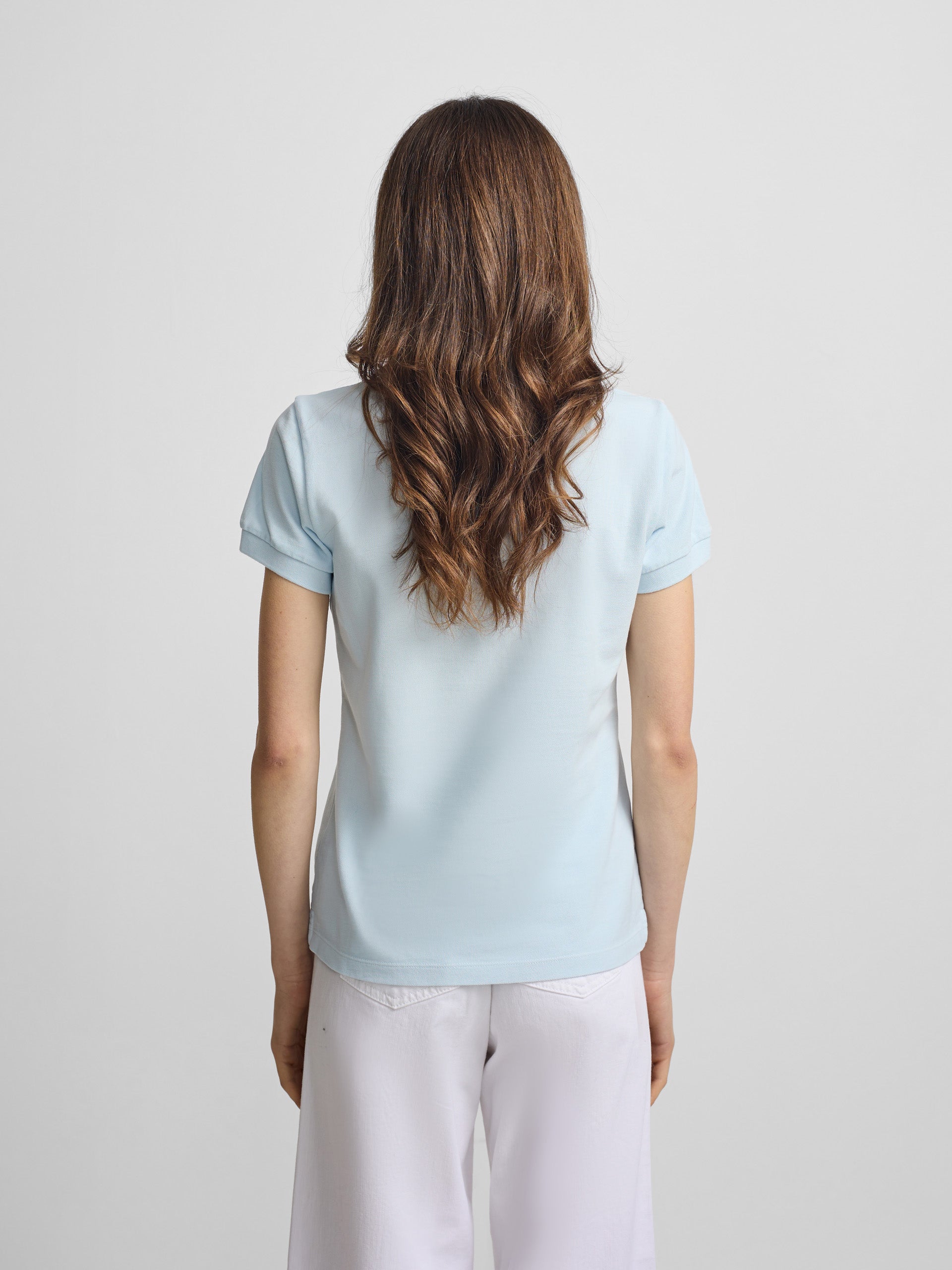 Polo woman clasico celeste