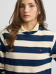 Sudadera woman hombreras rayas azules