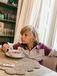 Kids sweatshirt with striped polo collar smile burgundy