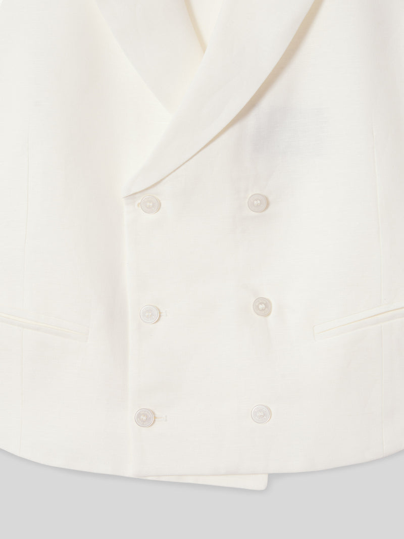 Chaleco chaque clasico blanco roto