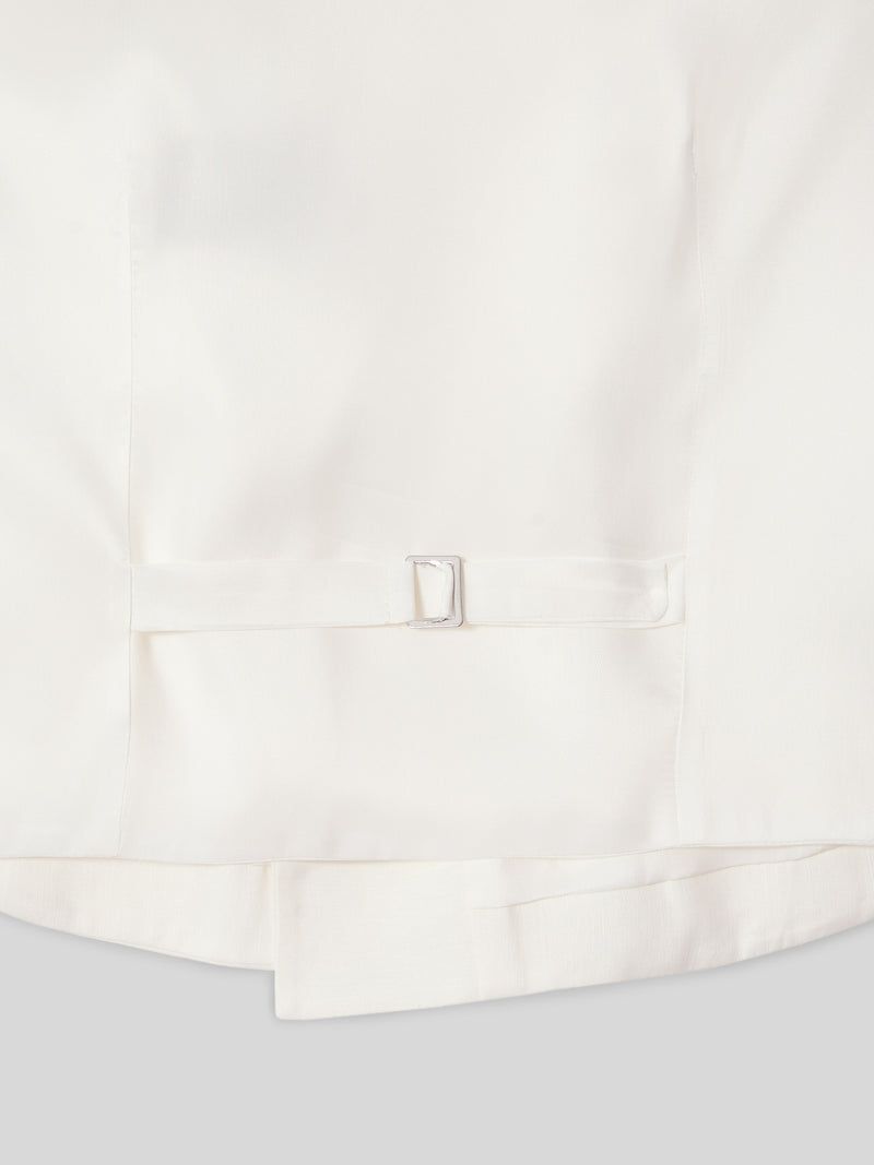 Chaleco chaque clasico blanco roto