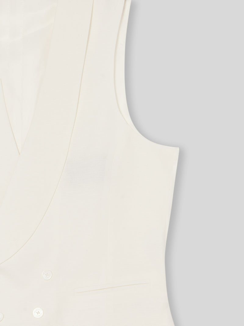 Off-white round neck dress vest