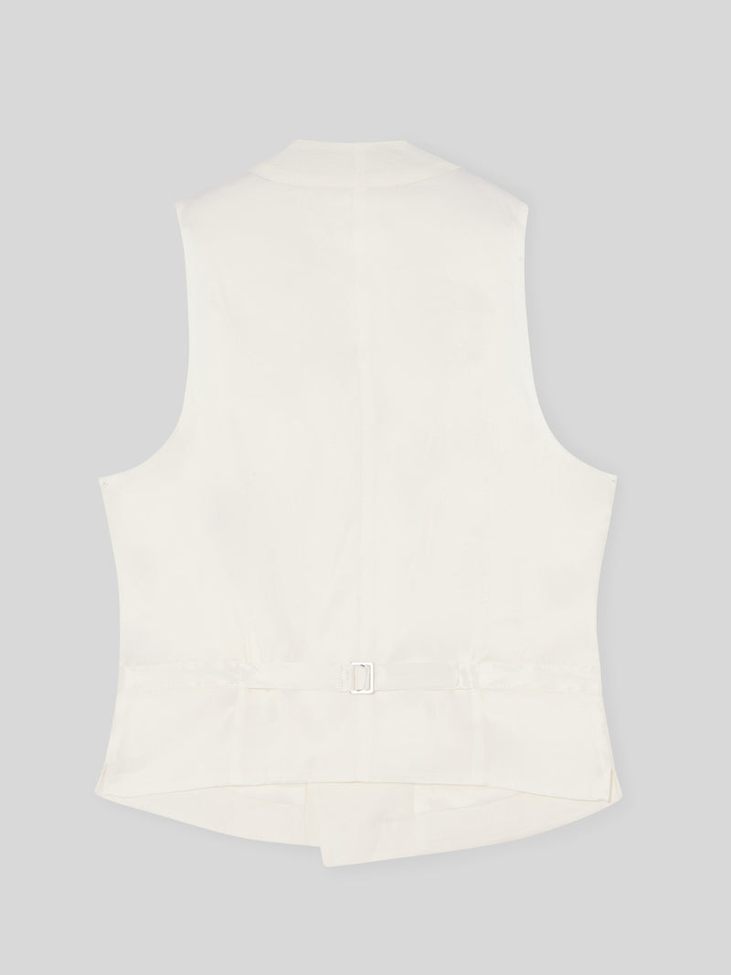 Off-white round neck dress vest