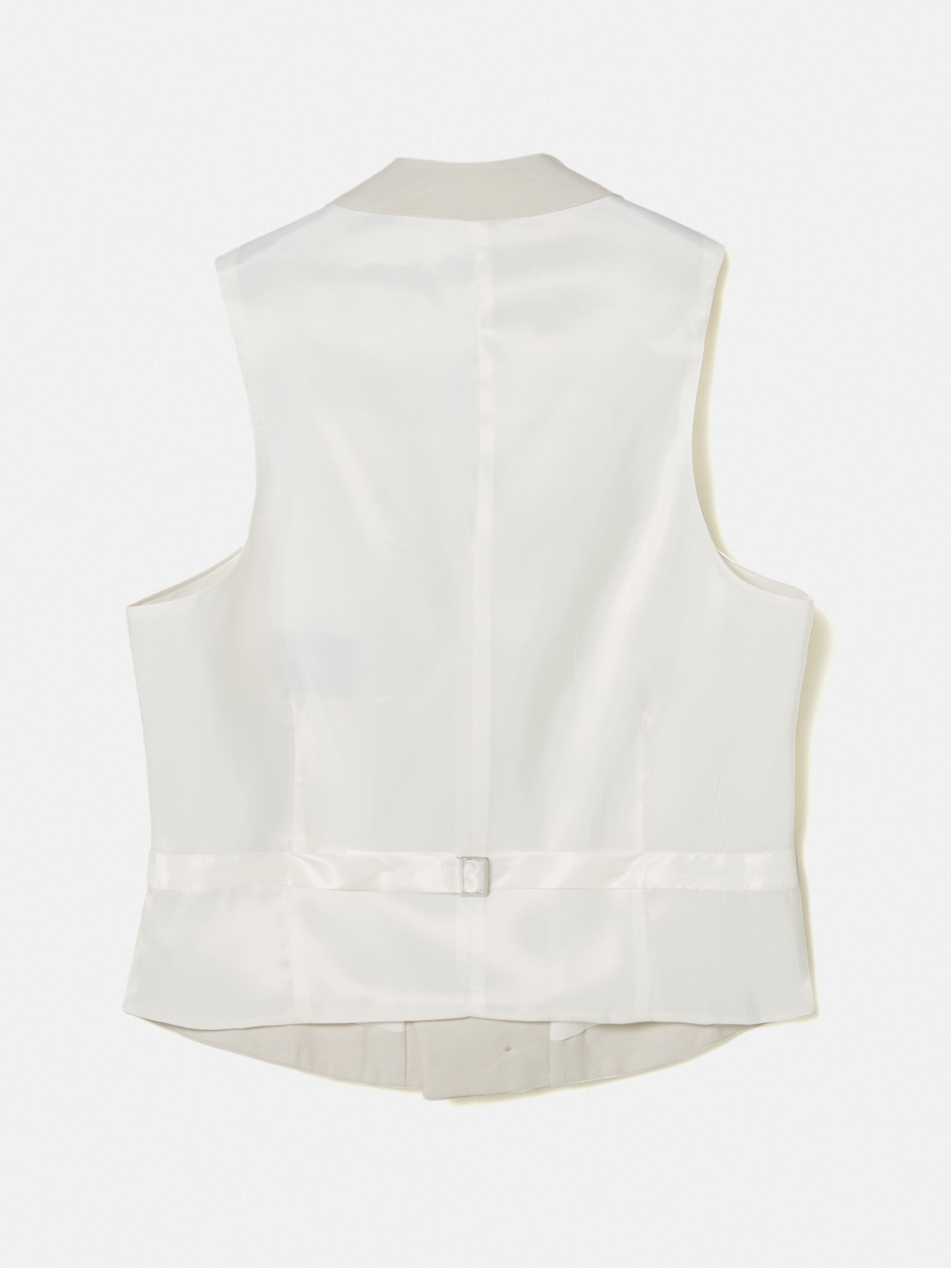 Chaleco chaque cuello redondo gris perla