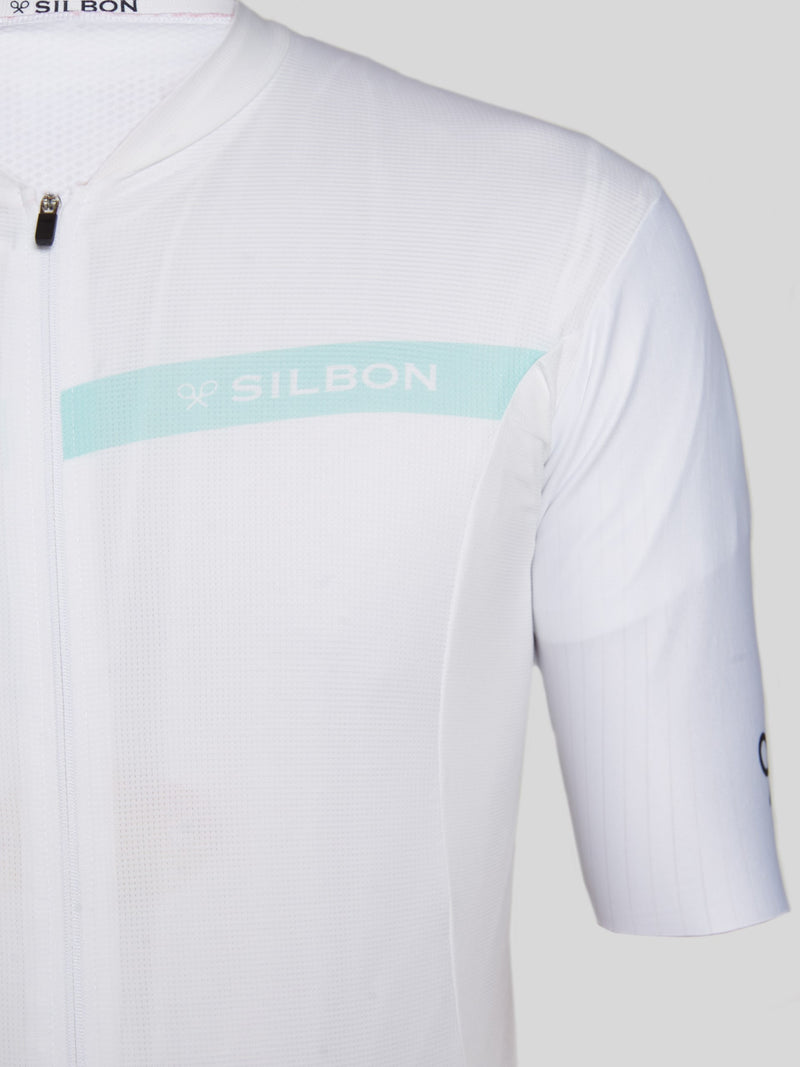 Maillot Silbon branco água-marinha