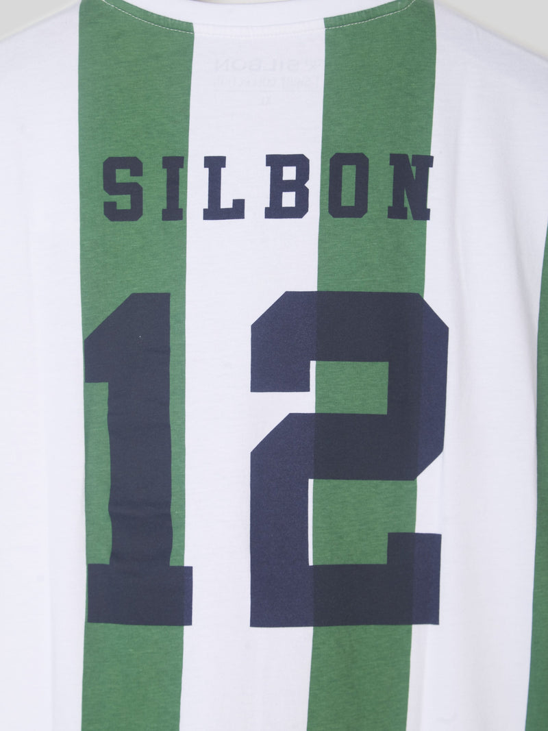 Camiseta retro blanquiverde silbon blanca