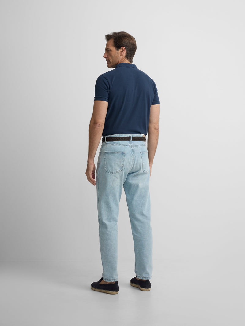 Classic plain navy blue polo