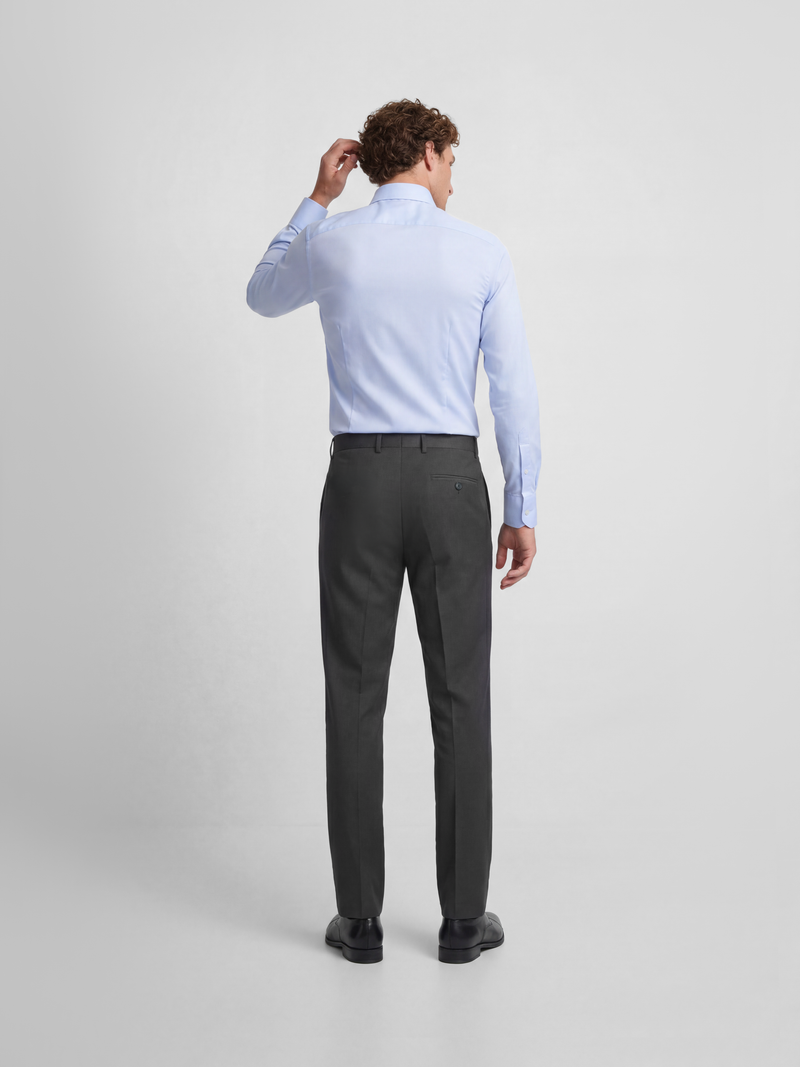 Pantalon de costume croisé stretch gris