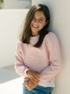 Sweatshirt girl smile rosa