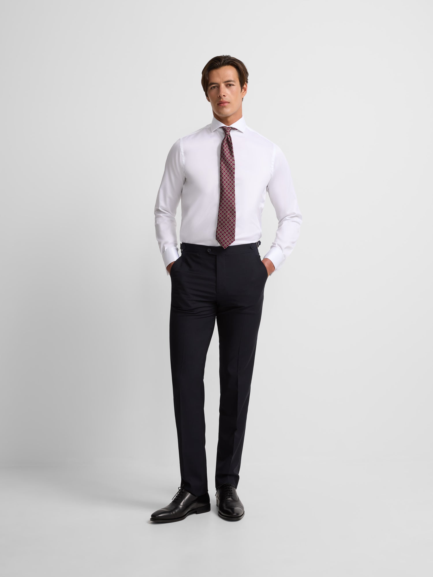 Navy blue chaque stretch trousers