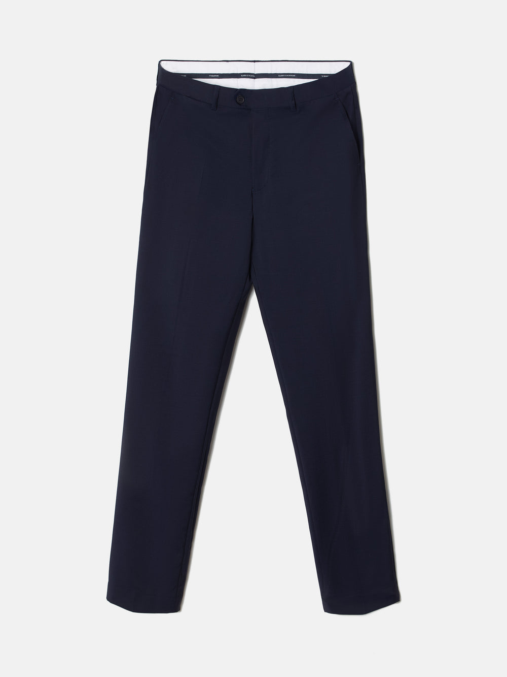 Pantalon traje natural stretch azul claro