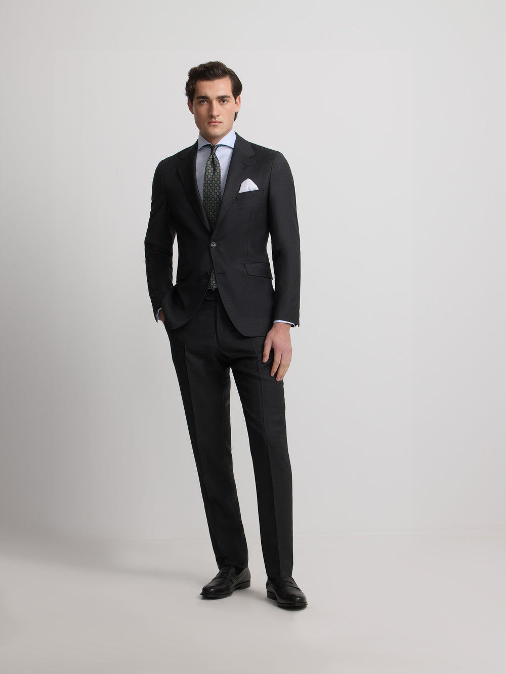 Americana suit ojo de perdiz gris