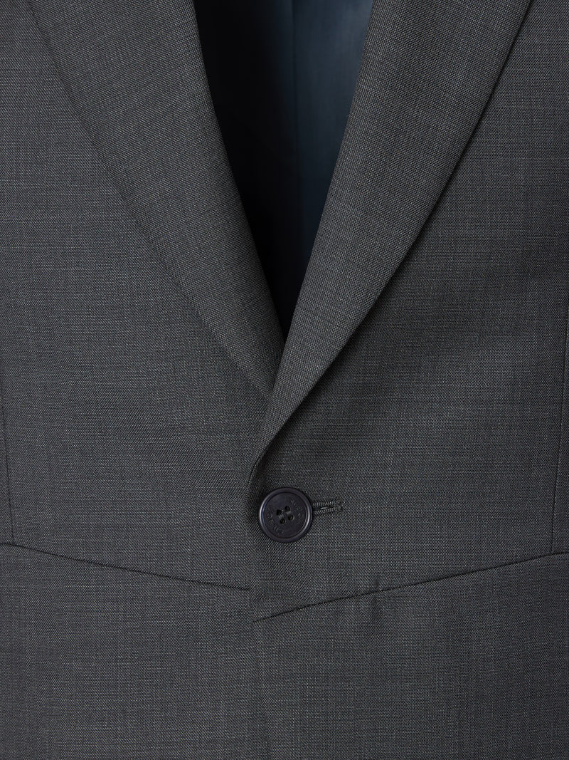 Grey stretch chaque frock coat