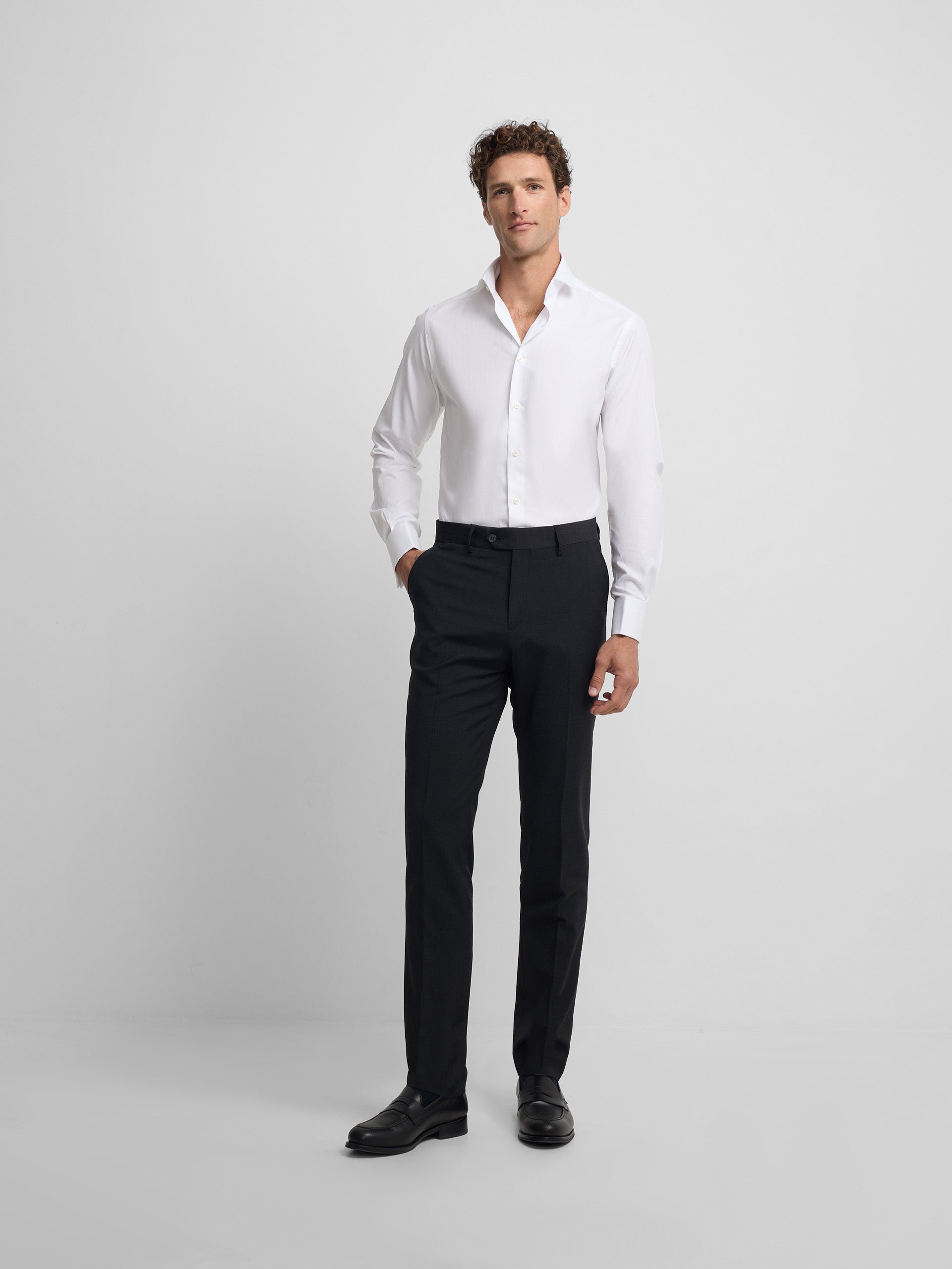 Pantalon vestir classic gris oscuro